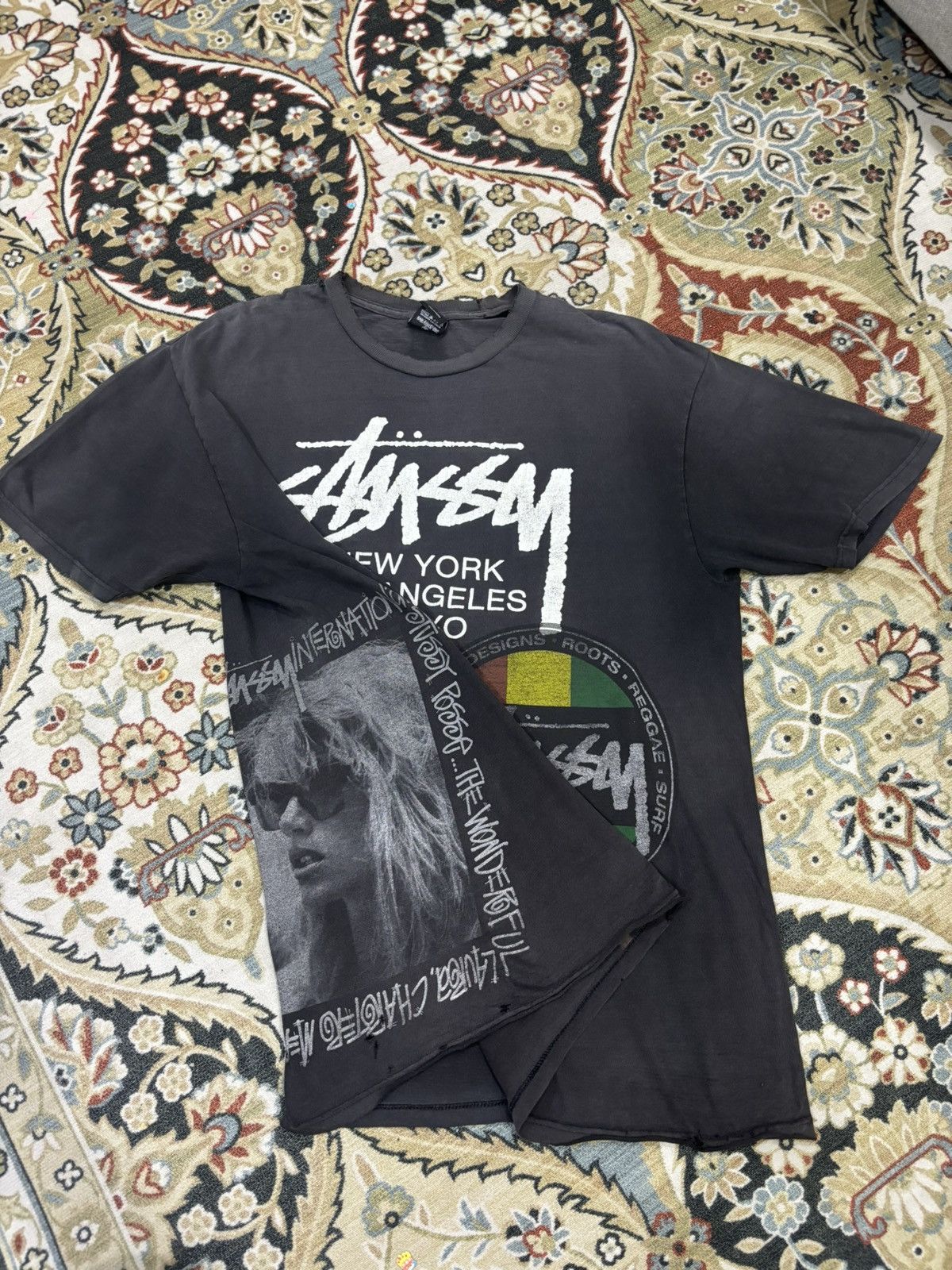 Stussy × Vintage Vintage Distressed Stussy Tshirt Size US L / EU 52-54 / 3 - 3 Thumbnail