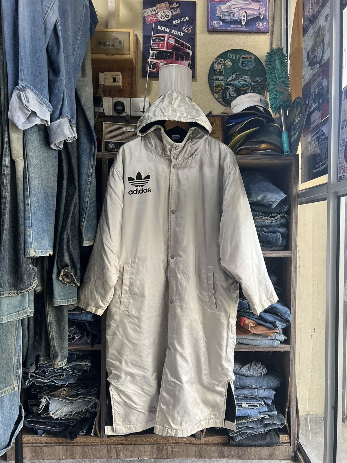 Adidas 🔥Vintage Adidas Descente Trefoil Coach Sherpa Jacket Size US L / EU 52-54 / 3 - 2 Thumbnail