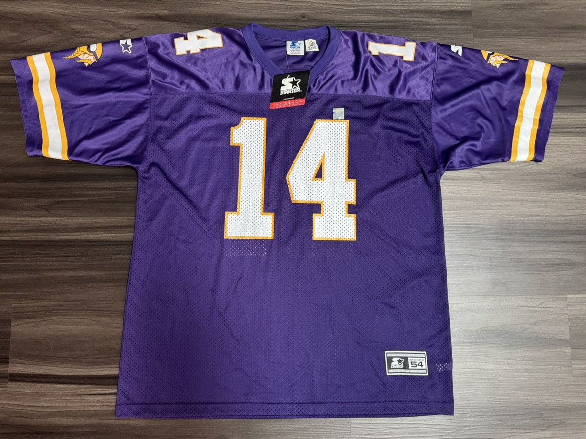 Starter Starter Vtg Brad Johnson #14 Signed Minnesota Vikings Jersey Size US XXL / EU 58 / 5 - 5 Thumbnail