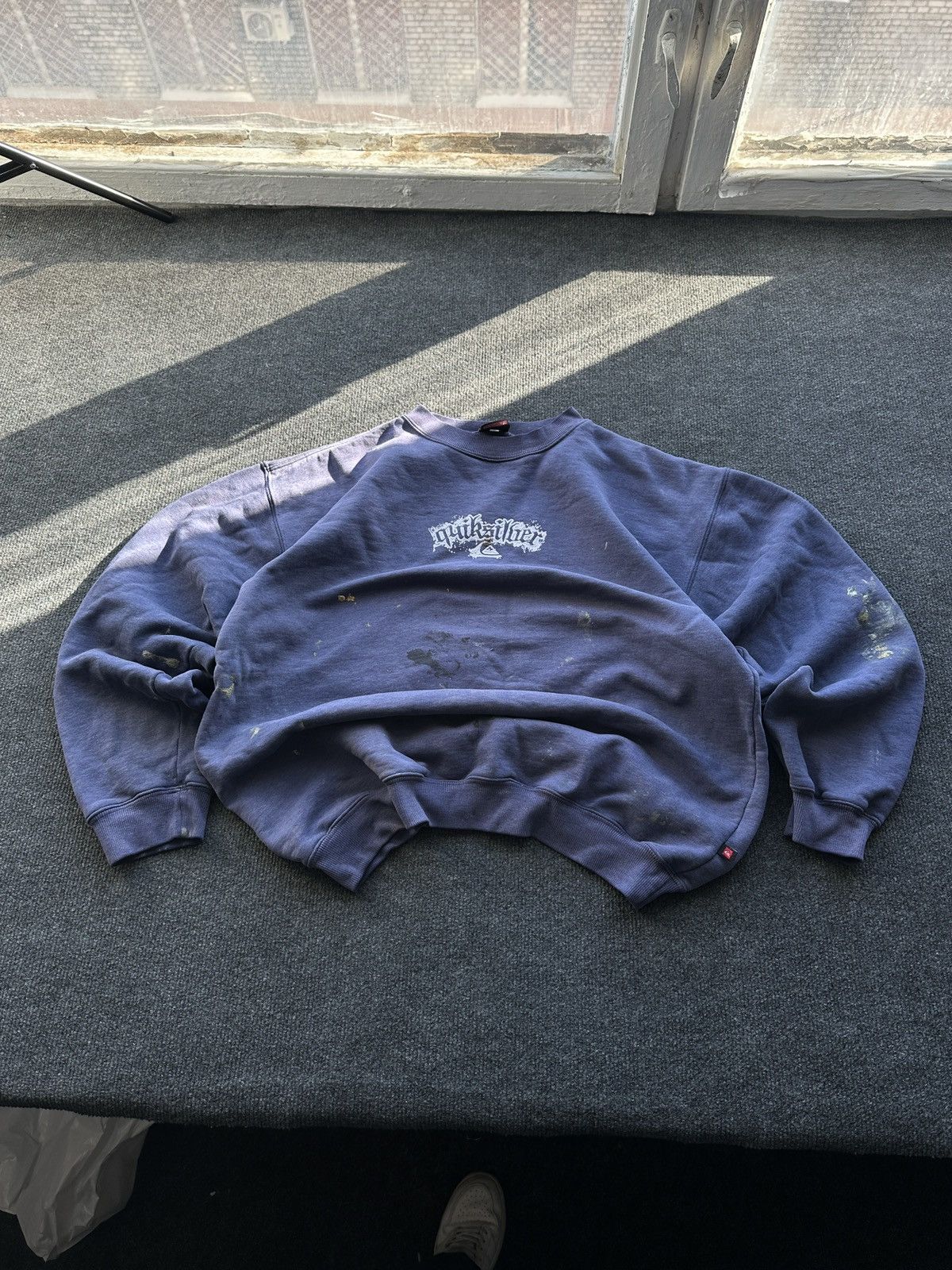 Quiksilver ARCHIVE🚨 VNTG QUIKSILVER DISTRESSED BIG 3D LOGO SWEATSHIRT Size US L / EU 52-54 / 3 - 2 Thumbnail