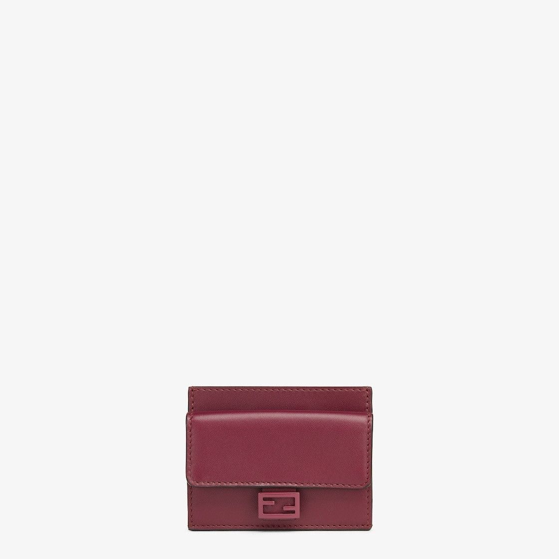 Fendi o1s1wg111224 Size: OS / Baguette Card Holder in Burgundy Size ONE SIZE - 1 Thumbnail