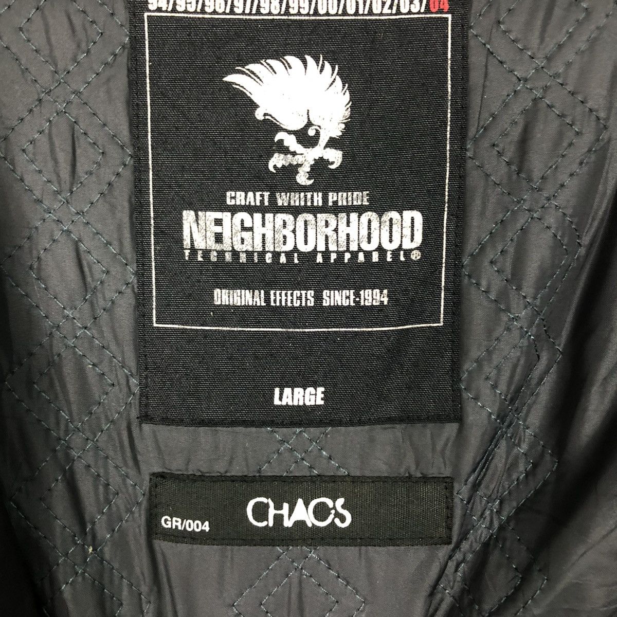 Neighborhood 🔥RICH BLACK BOMBER JACKET ZIPPER 2004 NEIGHBORHOOD CHAOS Size US L / EU 52-54 / 3 - 20 Thumbnail