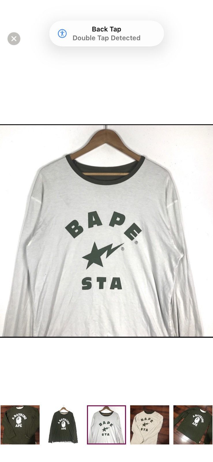 Bape 2003 Vintage Bape Sta / College Reversible Long Sleeve Tee Size US XL / EU 56 / 4 - 3 Thumbnail
