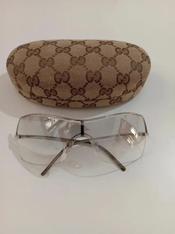 Gucci × Tom Ford × Vintage GUCCI Sunglasses Shield Rimless Wrap Ski Mask Tom Ford Era Size ONE SIZE - 1 Thumbnail