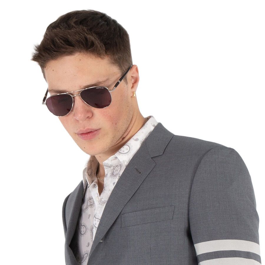 Montblanc Montblanc Men Sunglasses Pilot MB0345S 002 NEW AUTHENTIC Size ONE SIZE - 10 Thumbnail