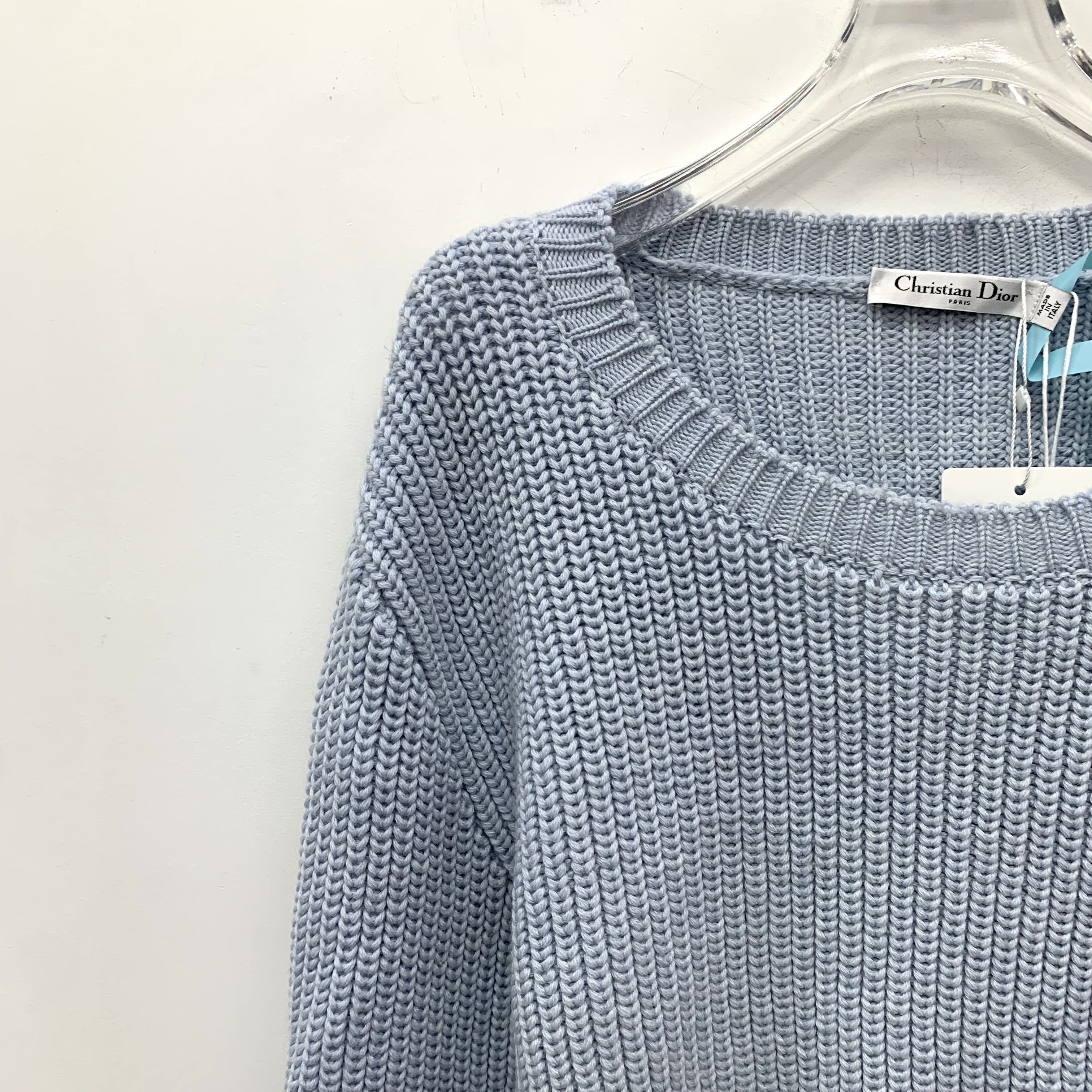 Dior Dior Irregular Lace Wool Sweater Light Blue (34) Size XXS / US 00 / IT 34 - 3 Thumbnail