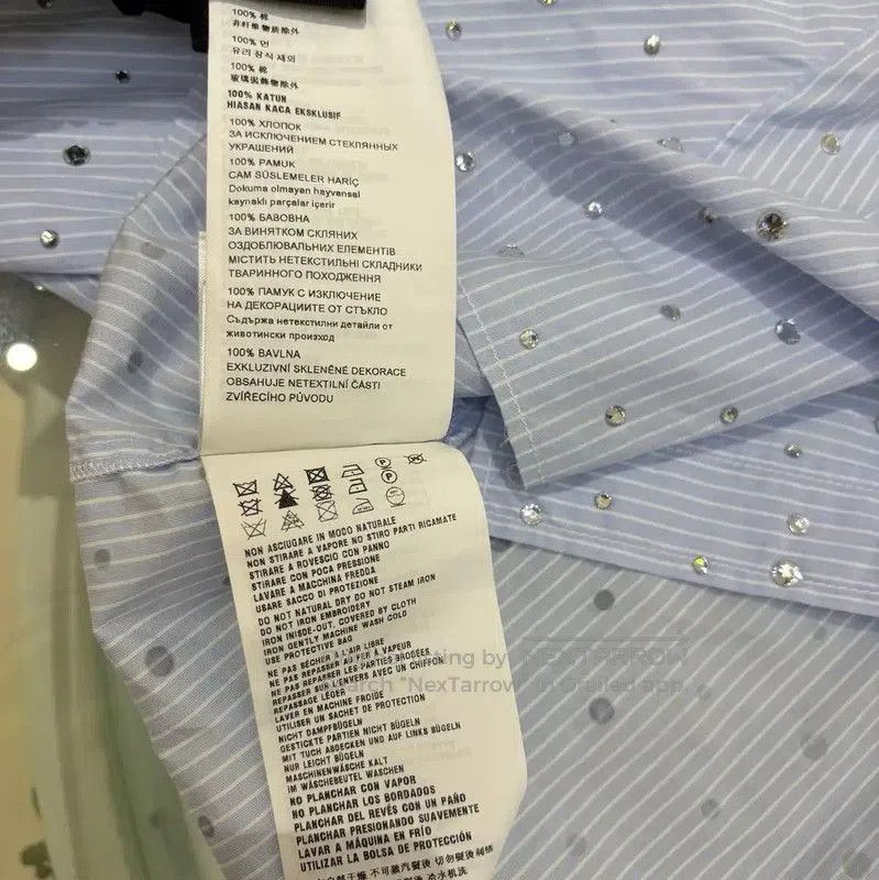 Miu Miu Miu Miu Light Blue Cropped Long Sleeve Shirt . Size M / US 6-8 / IT 42-44 - 9 Thumbnail