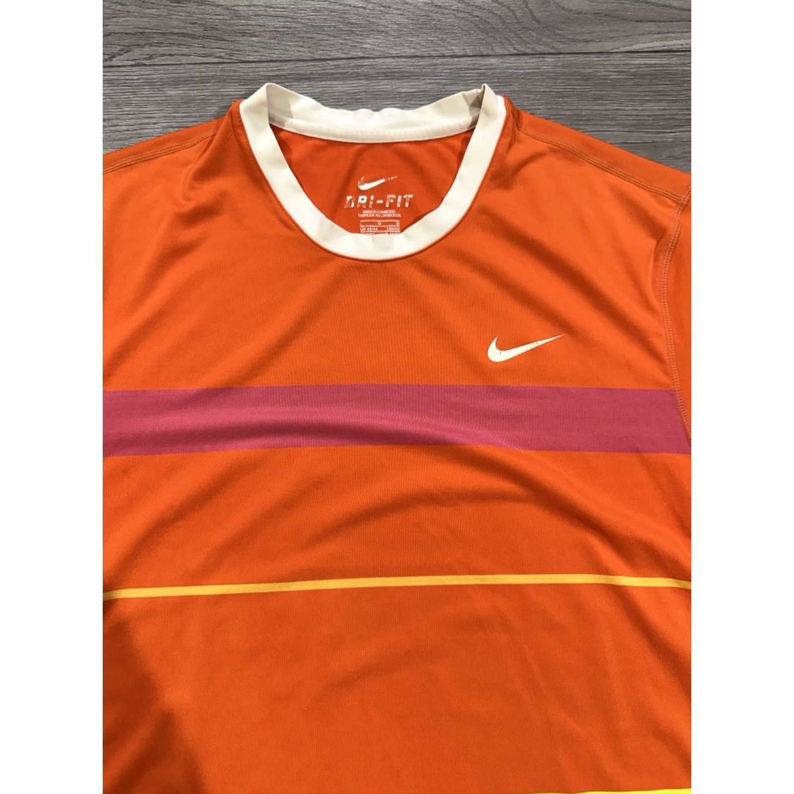 Nike VINTAGE Rafael Nadal 2010 Australian Open Nike Shirt Jersey T-Shirt Mens L Orange 363328-827 Size US L / EU 52-54 / 3 - 7 Thumbnail