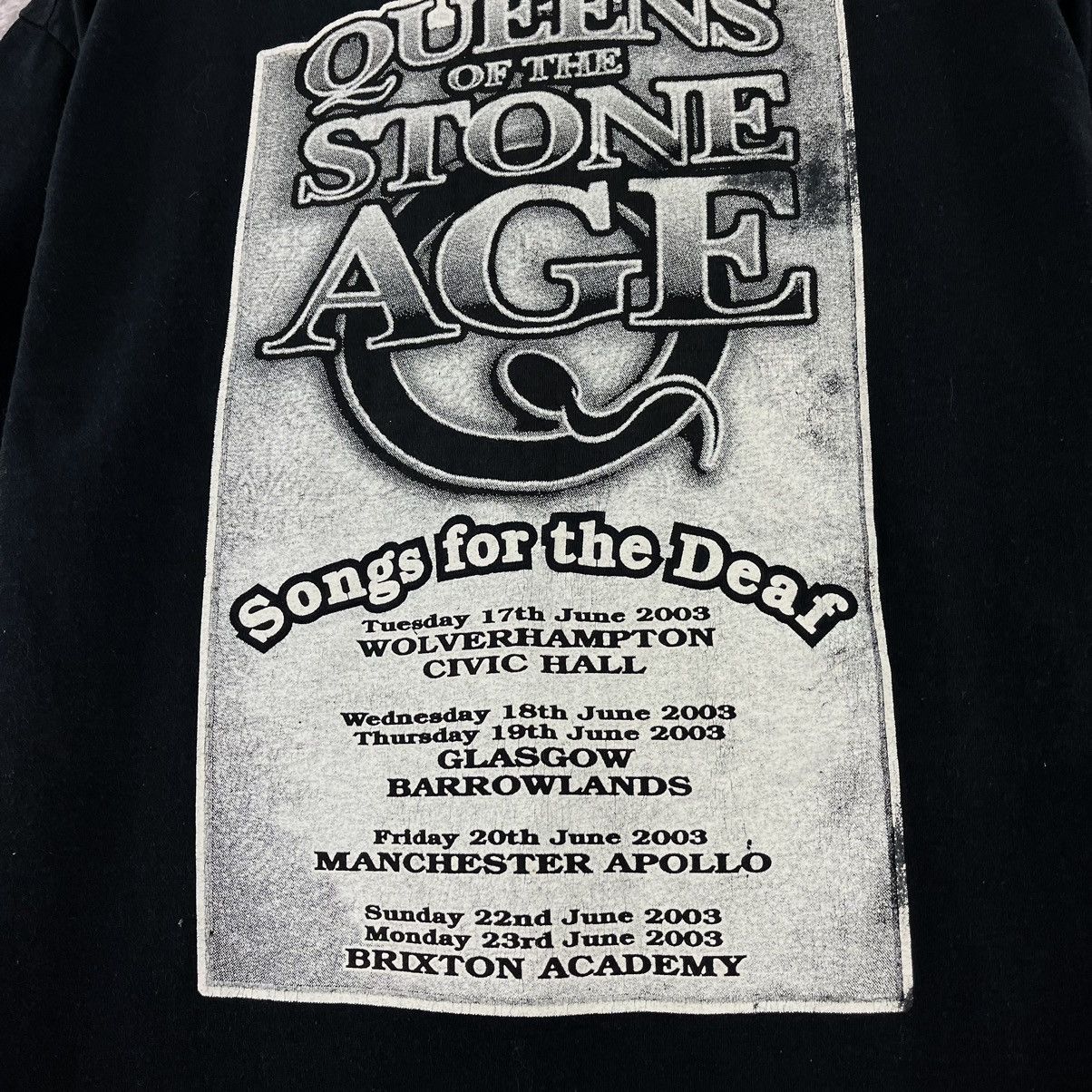 Band Tees Rare 2003 Queen Of The Stone Age Tee Big Double Logo Size L Size US L / EU 52-54 / 3 - 9 Thumbnail