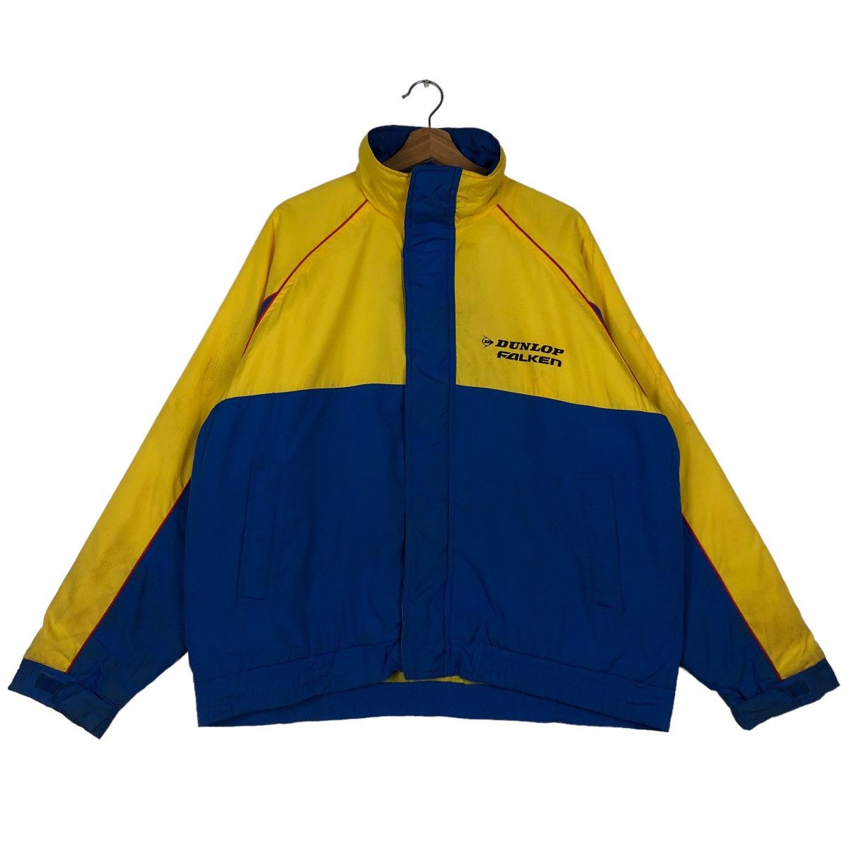 Japanese Brand 🔥90’s Vintage Bomber Jacket Racing Dunlop Falken Big Logo Size US M / EU 48-50 / 2 - 1 Thumbnail