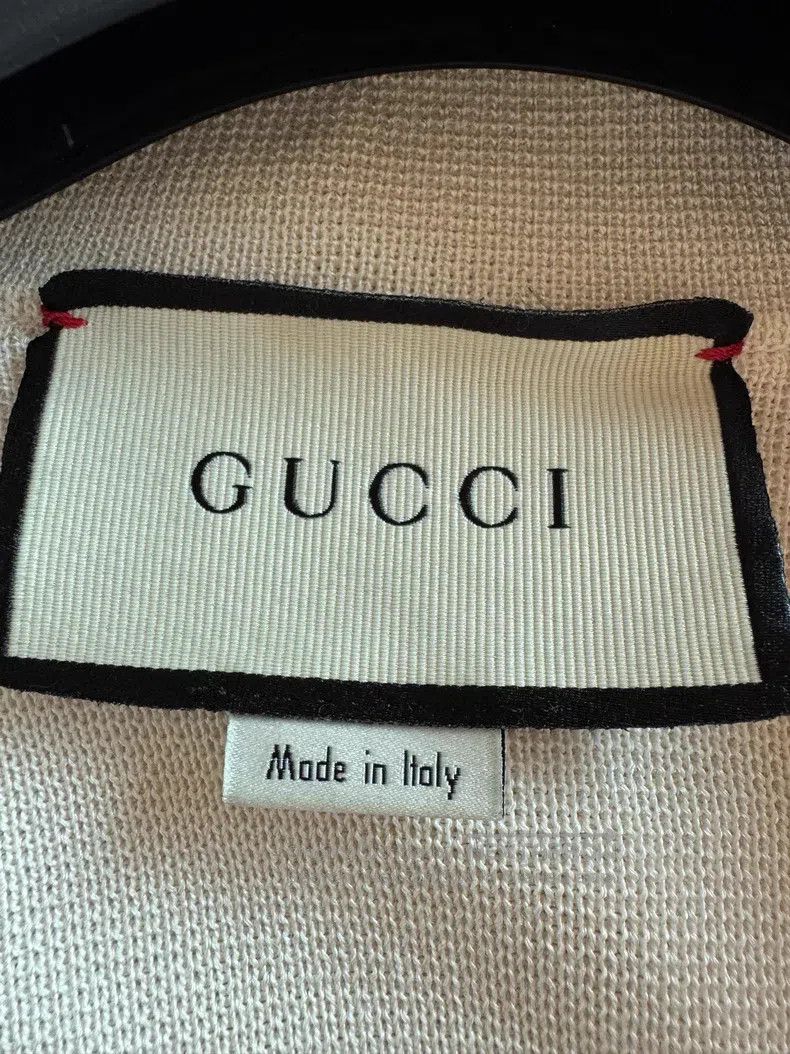 Gucci Gucci Beige, white, black and red webbing knitted cardigan Size XS / US 0-2 / IT 36-38 - 3 Thumbnail
