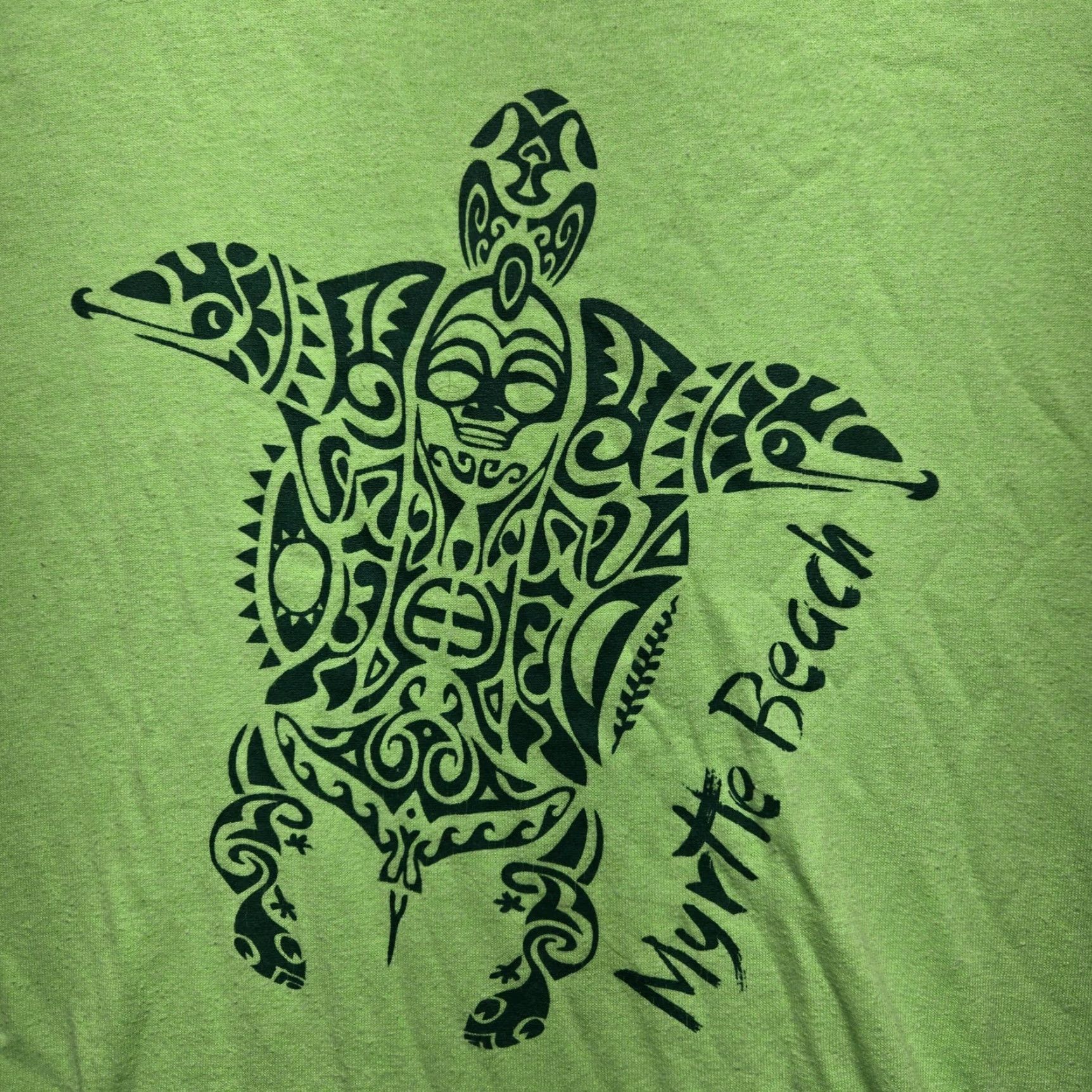 Vintage Myrtle Beach South Carolina T-Shirt Turtle Graphic Adult Size XL Extra Large Shirt Port and Company Men Green Cotton Crew Neck Short Sleeve Vintage No Size US XL / EU 56 / 4 - 2 Thumbnail