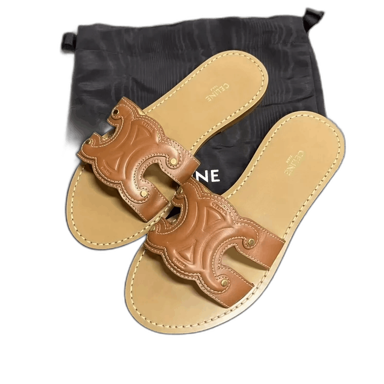 Celine Celine Brown SlipOn Sandals Size 36/37.5 Size US 5.5 / EU 38 - 1 Thumbnail