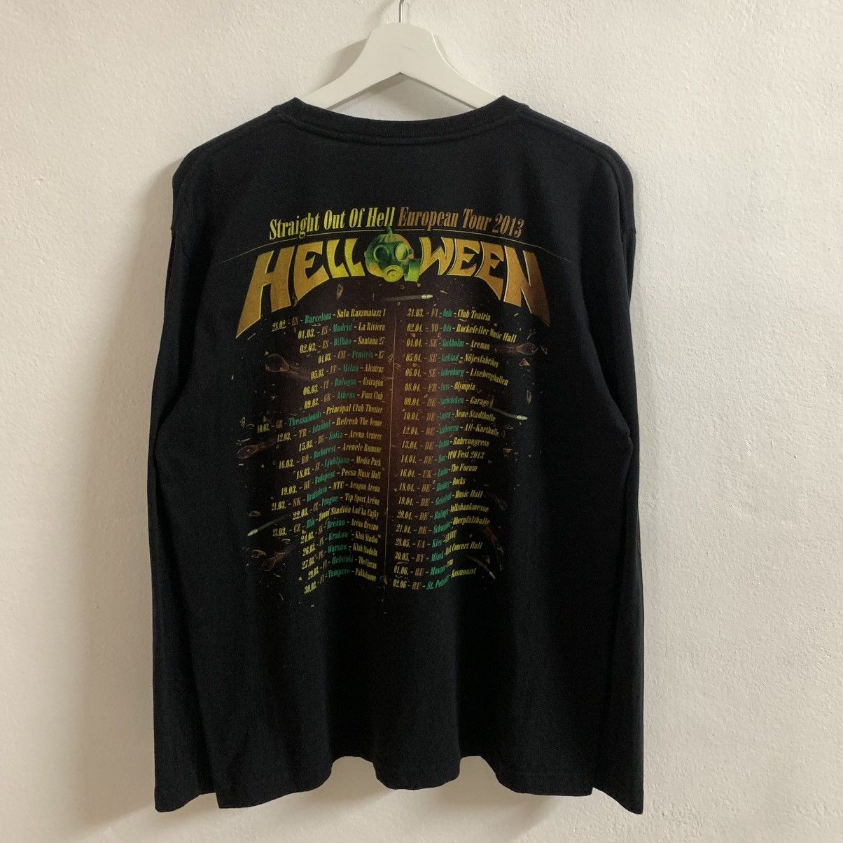 Band Tees Helloween – Straight Out of Hell Long Sleeve EU Tour 2013 Size US L / EU 52-54 / 3 - 2 Thumbnail