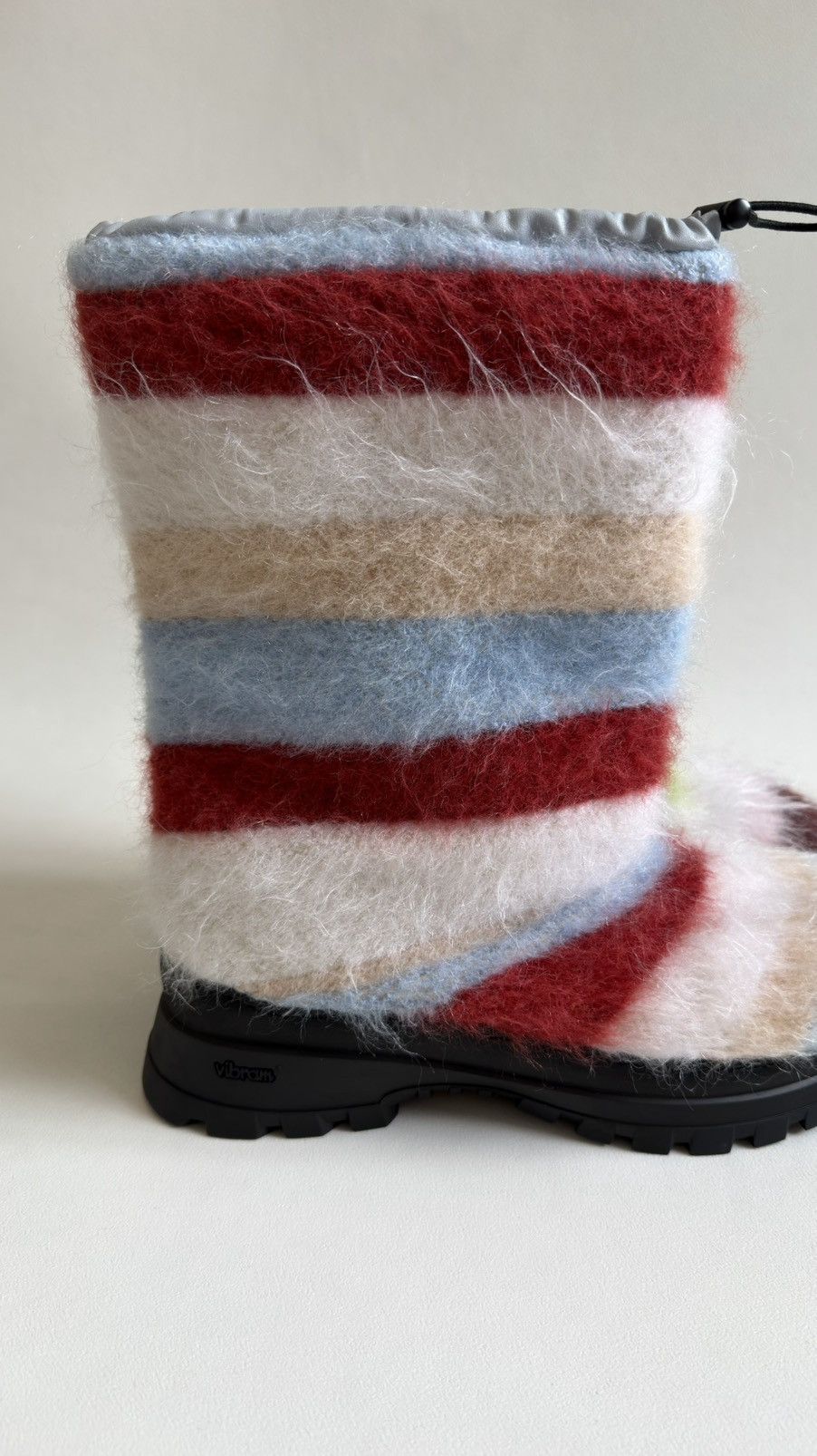 Marni Sample Striped Mohair Engineer Boots Size US 10 / EU 43 - 4 Thumbnail