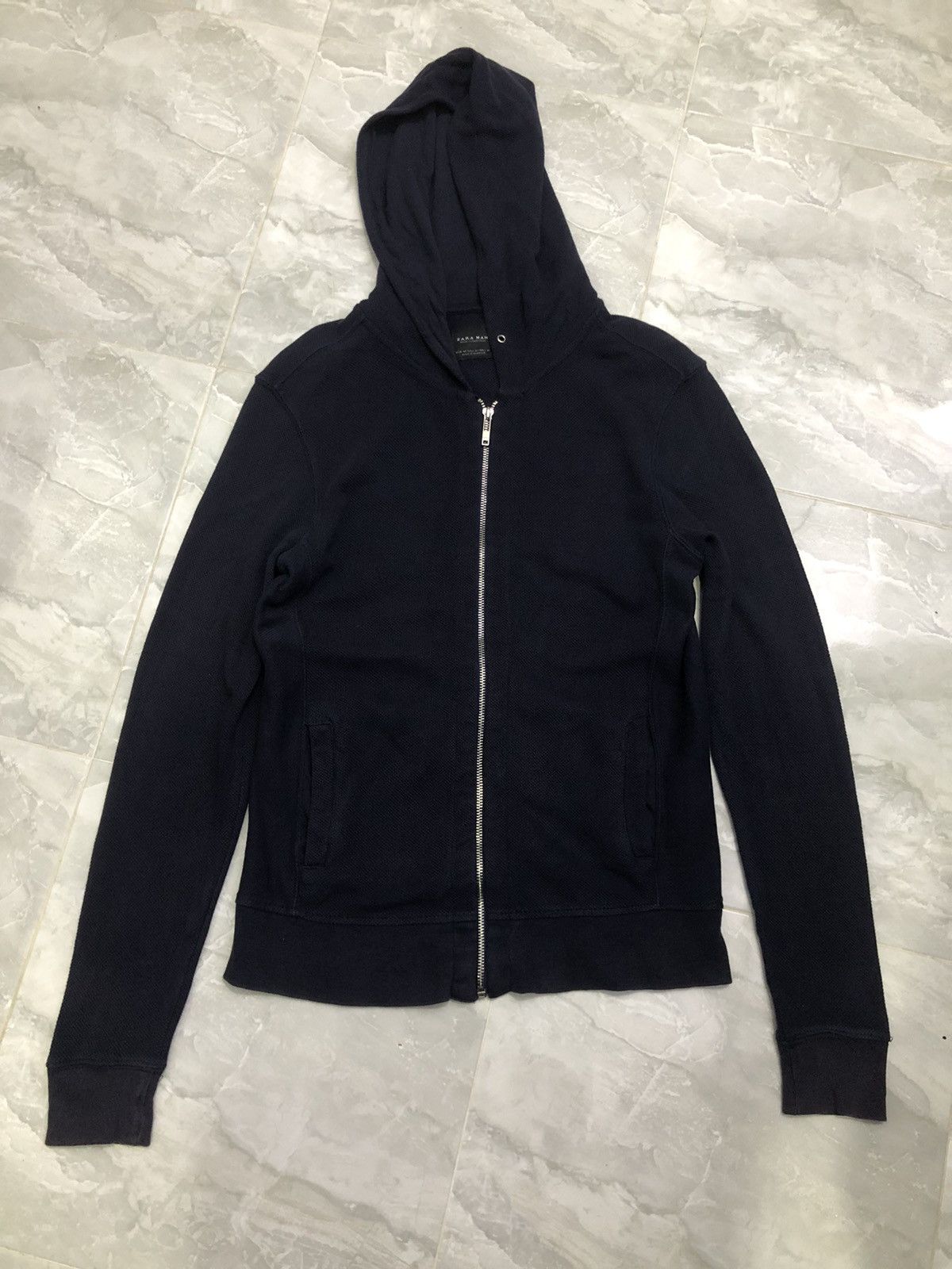Zara Zara Man Basic Navy Zip Hoodie Basic Collection Size US M / EU 48-50 / 2 - 13 Thumbnail