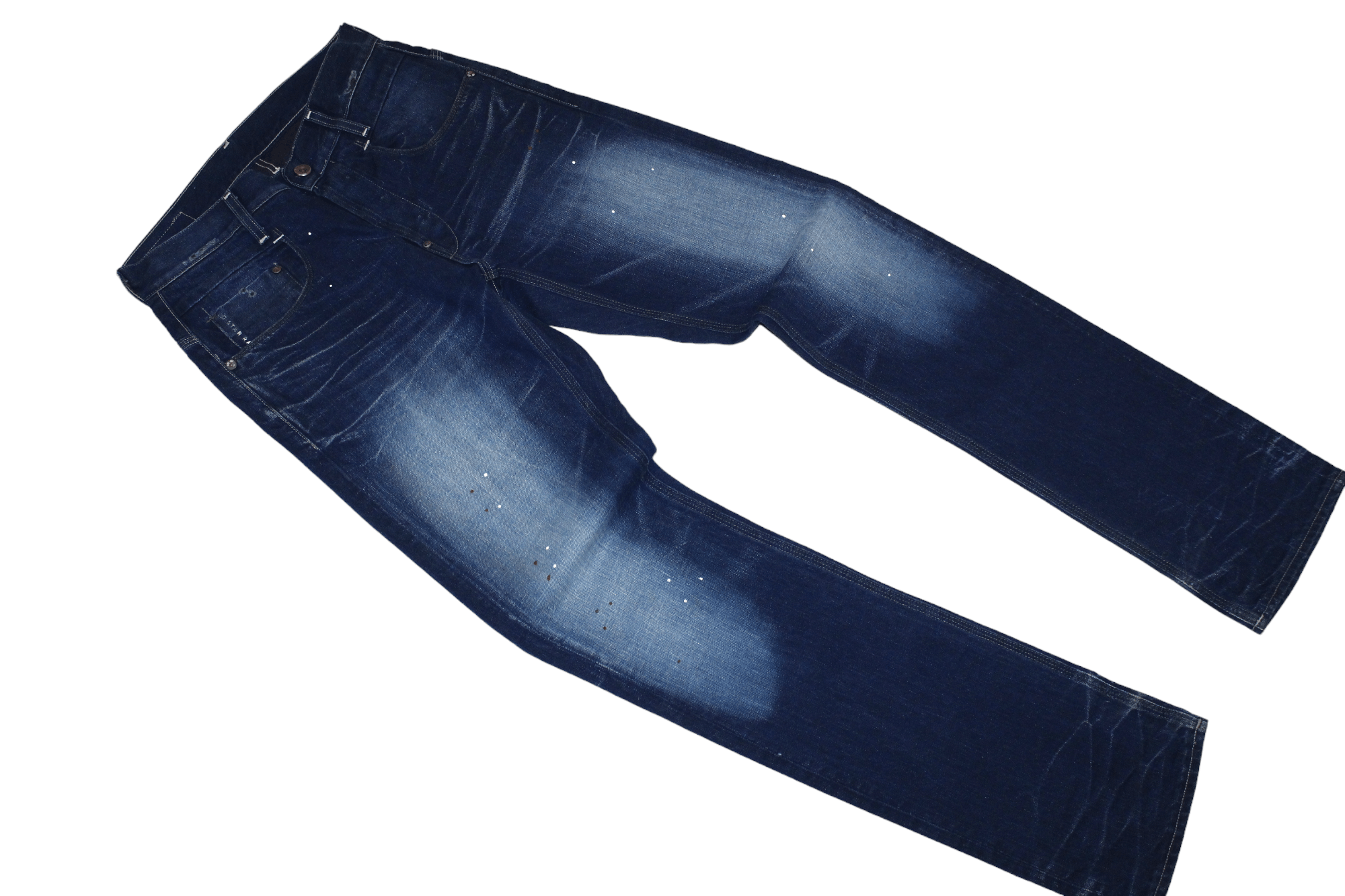 G-Star G-star Raw Denim New Radar Slim Dots Splash Blue Faded Jeans Size US 31 - 5 Thumbnail