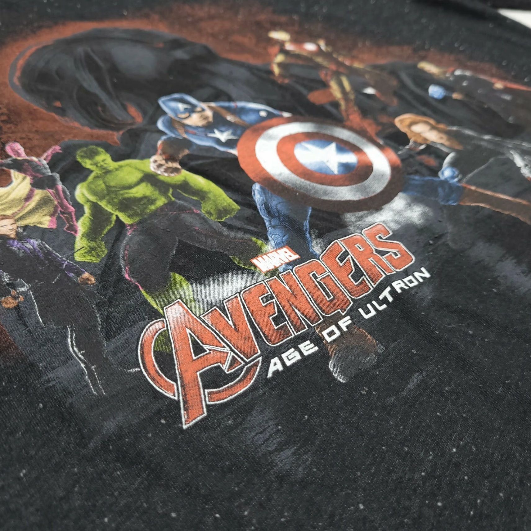 Vintage VINTAGE Marvel Avengers Age Of Ultron Movie Graphic Black T-Shirt Adult Large Mens Size US L / EU 52-54 / 3 - 3 Thumbnail