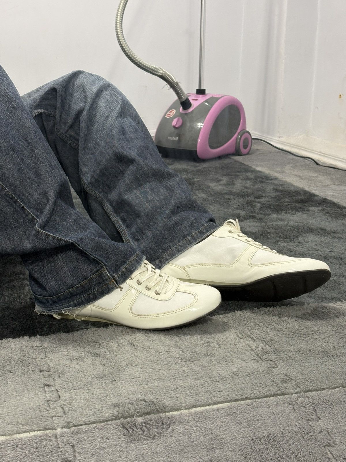 RARE Vintage Prada Sport Y2K Speedcat Style Leather Shoes