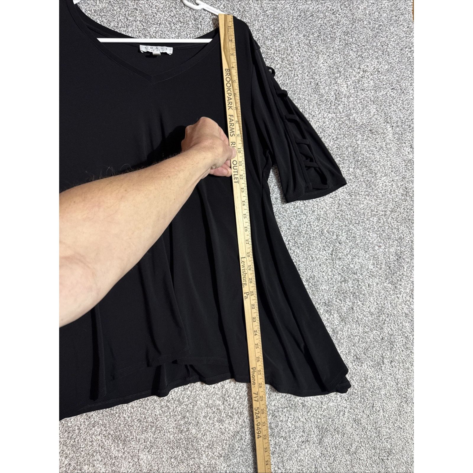 Other Chaus Tunic Top Womens L Flowy Boho Witchy Asymmetrical Dark Size L / US 10 / IT 46 - 3 Thumbnail
