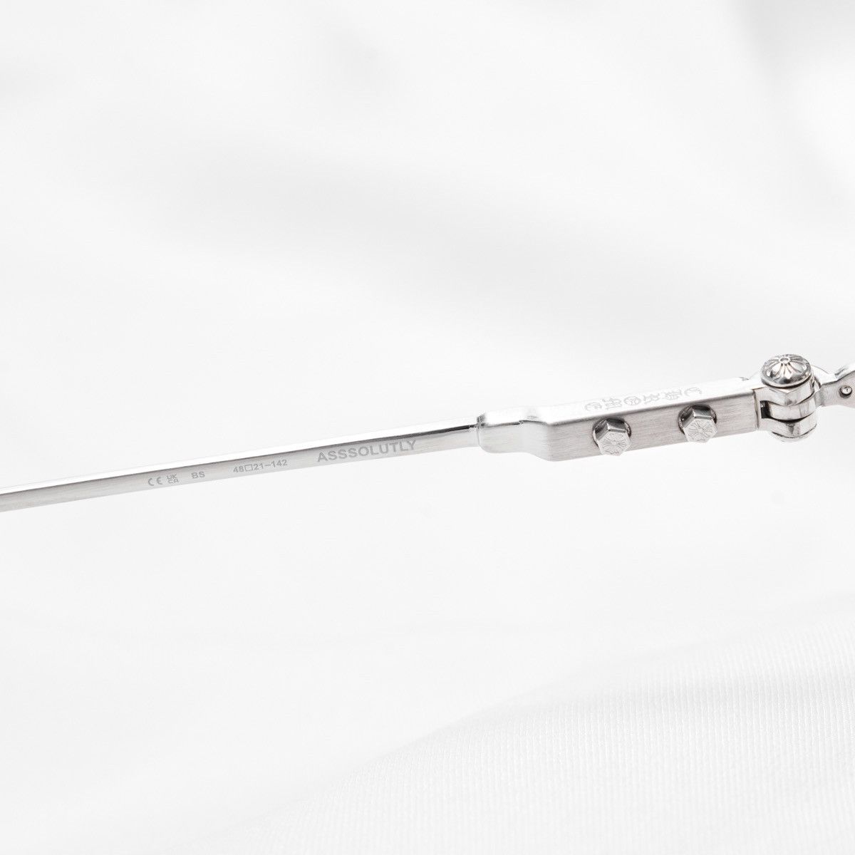 Chrome Hearts CHROME HEARTS ASSSOLUTLY BRUSHED SILVER GLASSES Size ONE SIZE - 5 Thumbnail