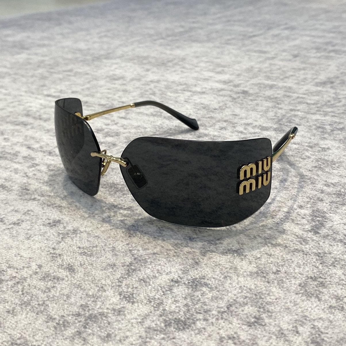 Miu Miu NEW MIU MIU MU56ZS ZVN5S0 Pale Gold Dark Grey