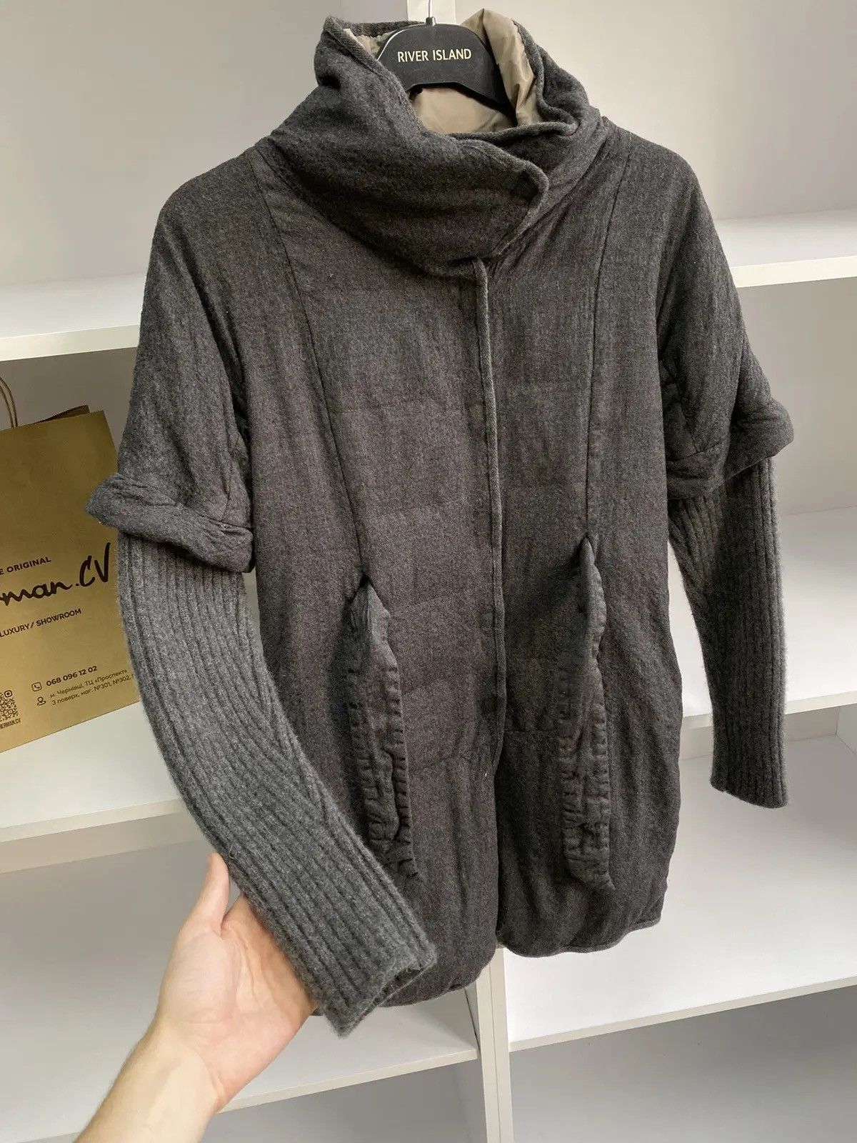 Brunello Cucinelli × Designer × Vintage Vintage Brunello Cucinelli women’s Cashmere Luxury Gray Coat Size M / US 6-8 / IT 42-44 - 5 Thumbnail