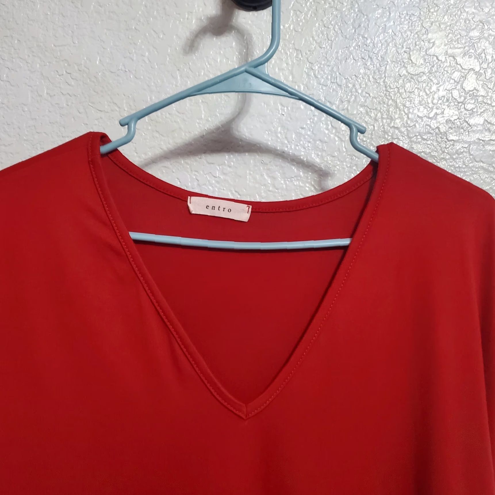 Vintage Entro T Shirt Dress Women S Wine Red V Neck Cuffed Short Sleeve Pockets Casual Size S / US 4 / IT 40 - 4 Thumbnail