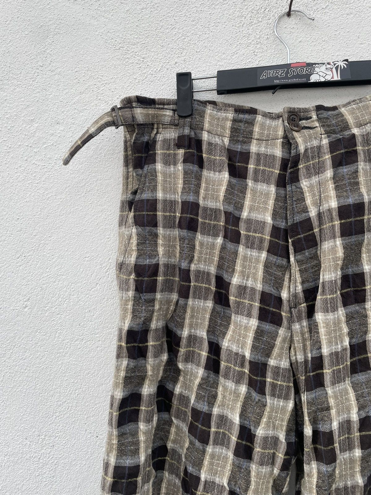 If Six Was Nine × Kenzo Kenzo Homme Checked Long Zipper Back Side Pants Size US 38 / EU 54 - 4 Thumbnail