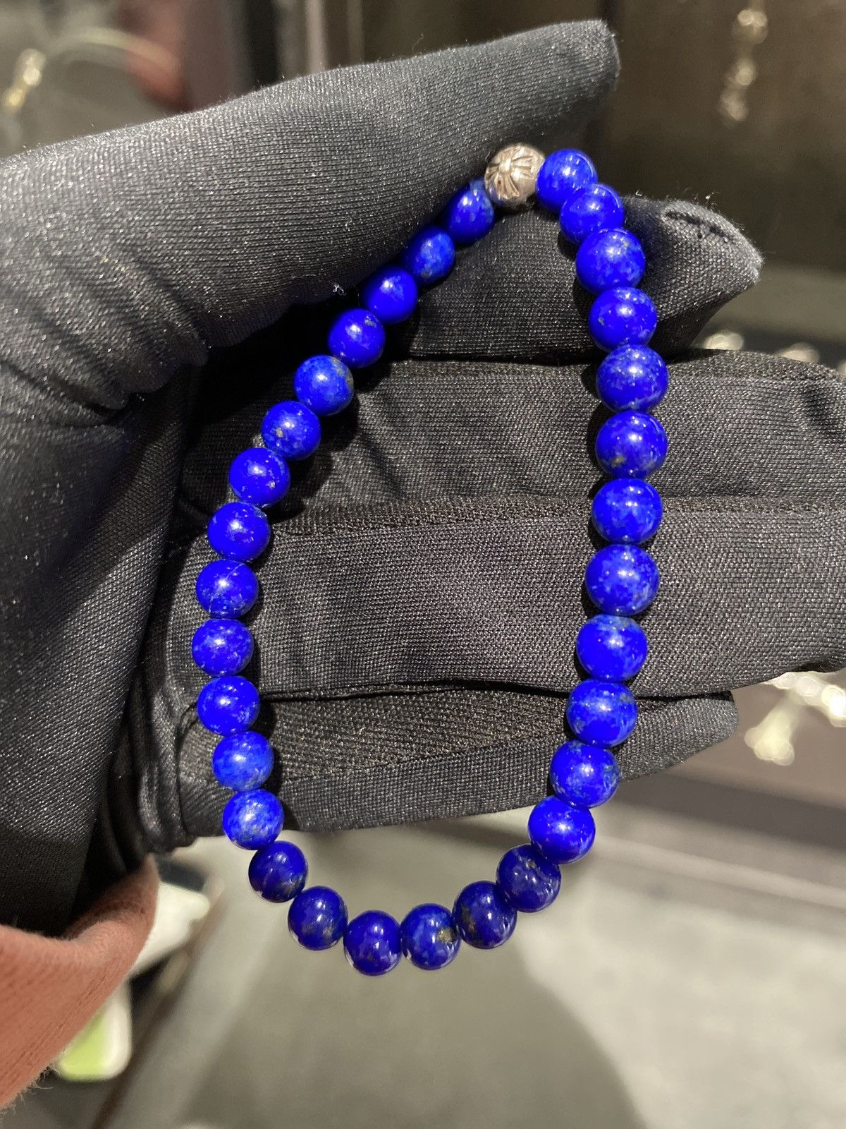 Chrome Hearts Chrome Hearts Lapis Lazuli Silver Cross Bracelet Size ONE SIZE - 5 Thumbnail