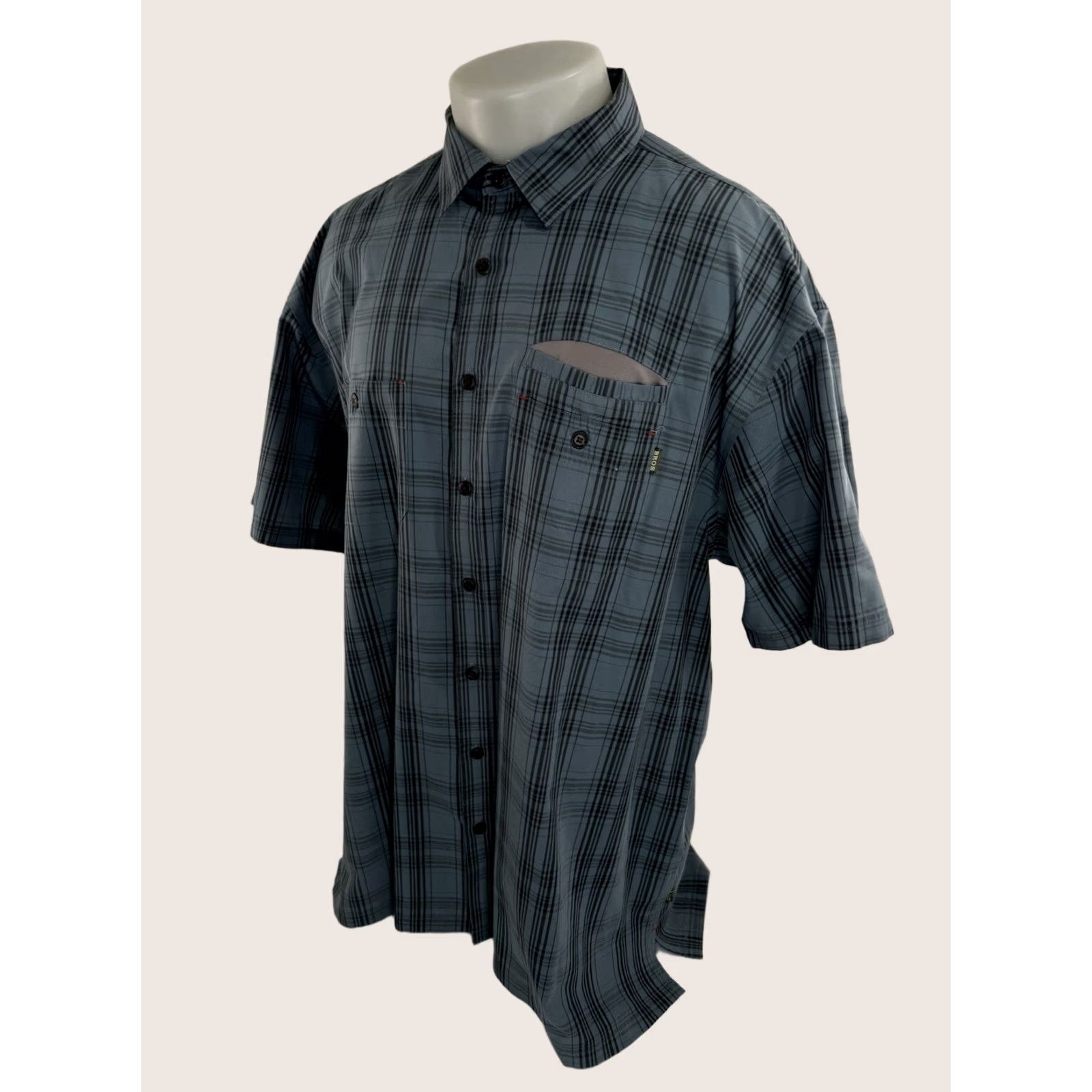 Howler Brothers Howler Brothers Plaid Shirt - XXL Mens Button-Up Short Sleeve Blue EXCELLENT Size US XXL / EU 58 / 5 - 1 Thumbnail