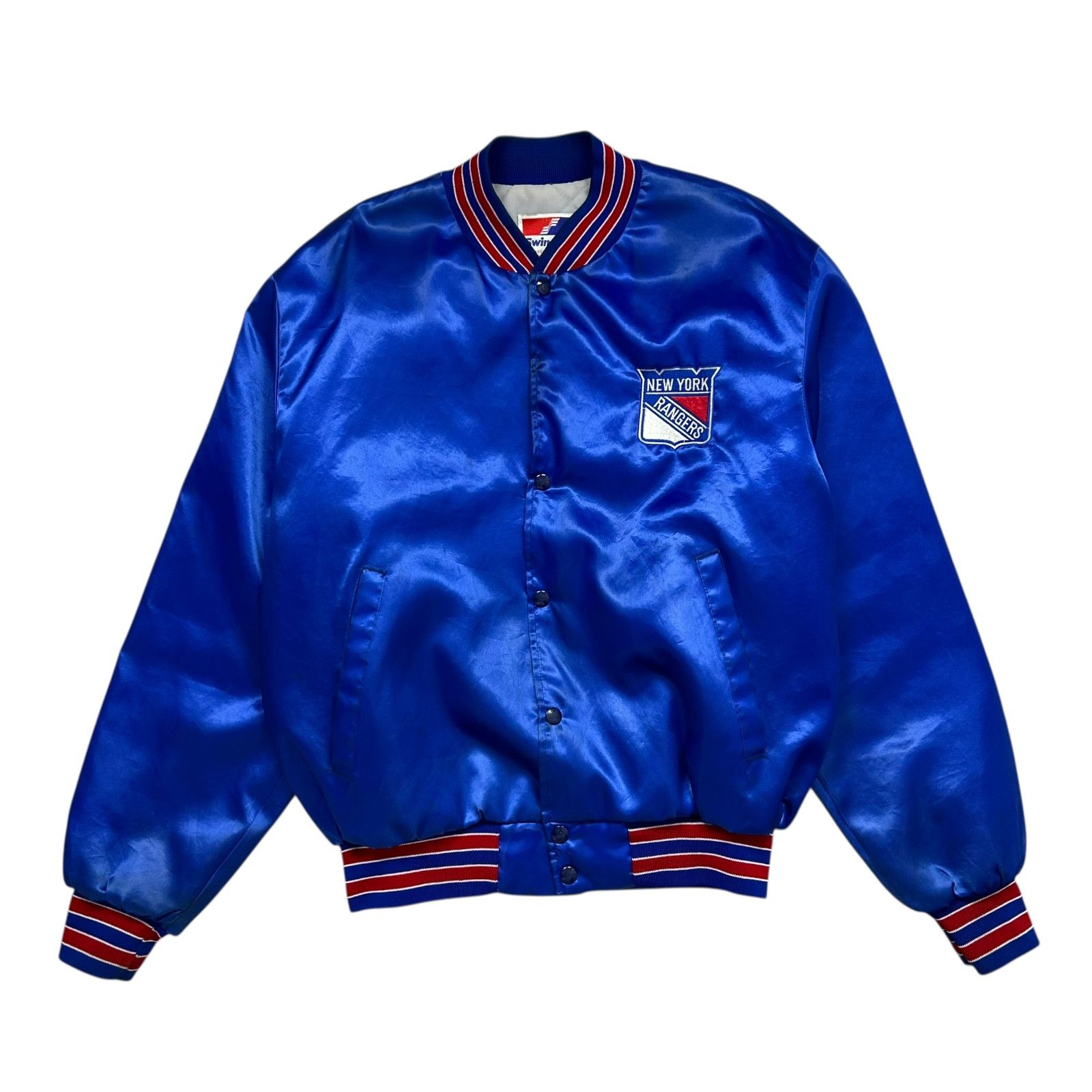 NHL VTG 90s NEW YORK RANGERS SWINGSTER SATIN JACKET SPELL OUT L Size US L / EU 52-54 / 3 - 2 Thumbnail