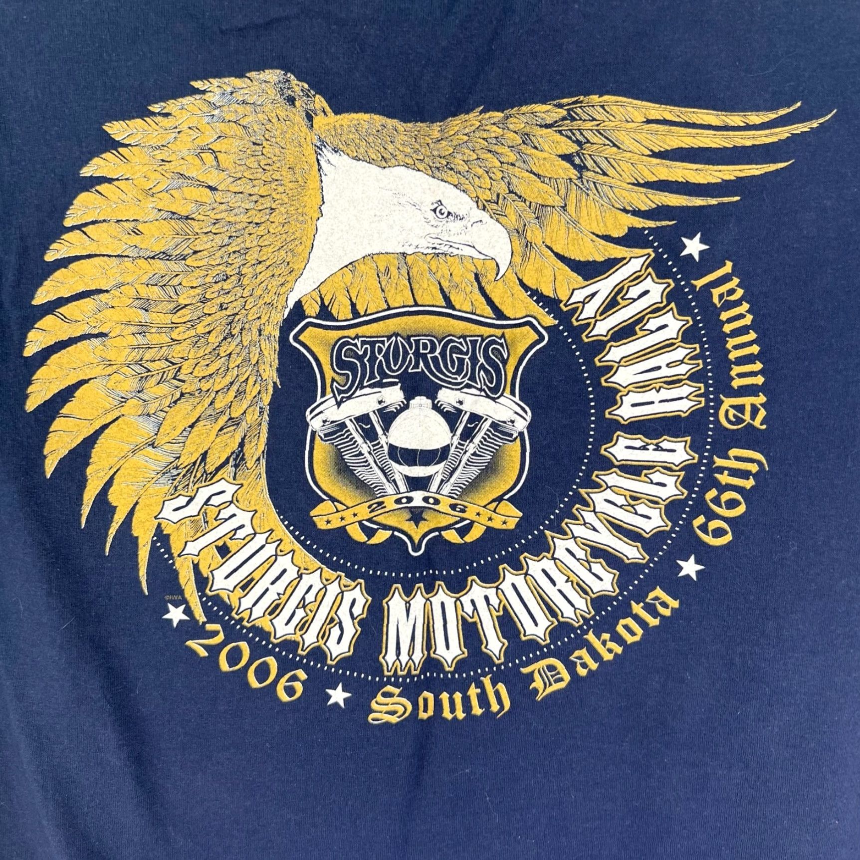 Anvil Harley-Davidson Sturgis 2006 66th Rally Shirt Mens L Blue 2 Sided Graphic Size US L / EU 52-54 / 3 - 6 Thumbnail