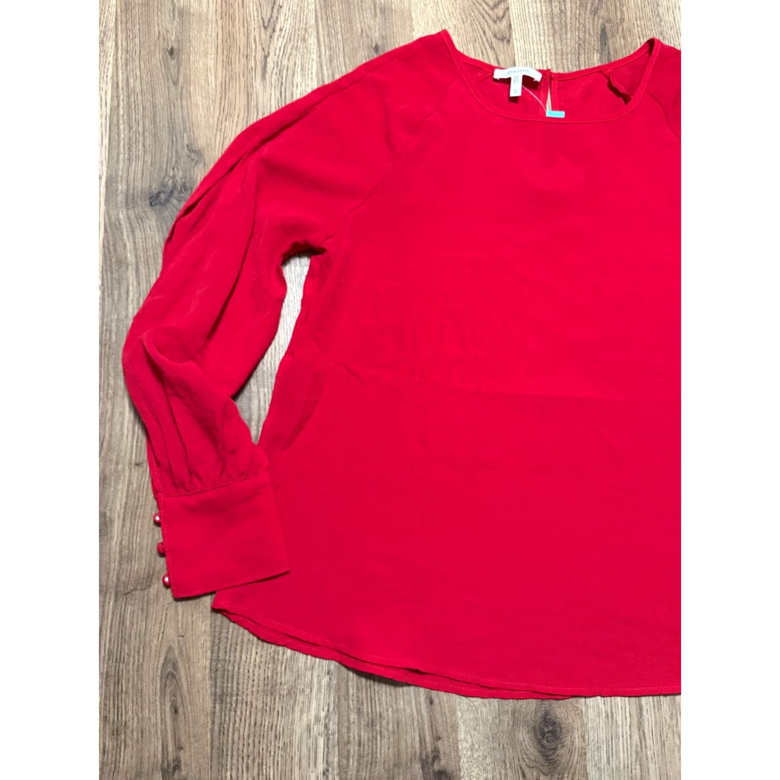 Vintage Maurices Blouse Women's Size Small Red Long Sleeve NWT Shirt Regular Womens Size S / US 4 / IT 40 - 3 Thumbnail
