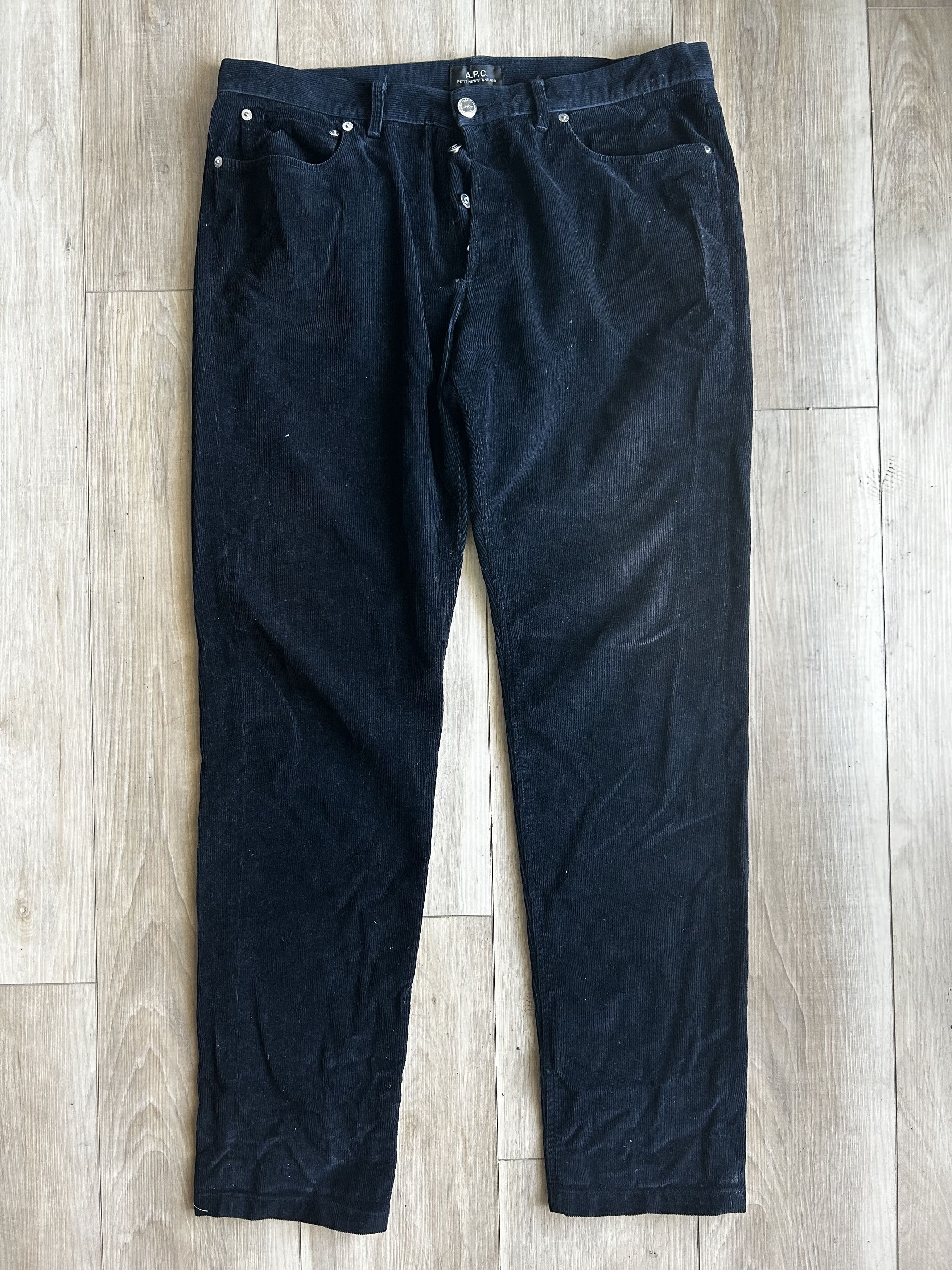 A.P.C. A.P.C. Petite Standard Navy Blue Corduroy Pants Size US 34 / EU 50 - 1 Thumbnail