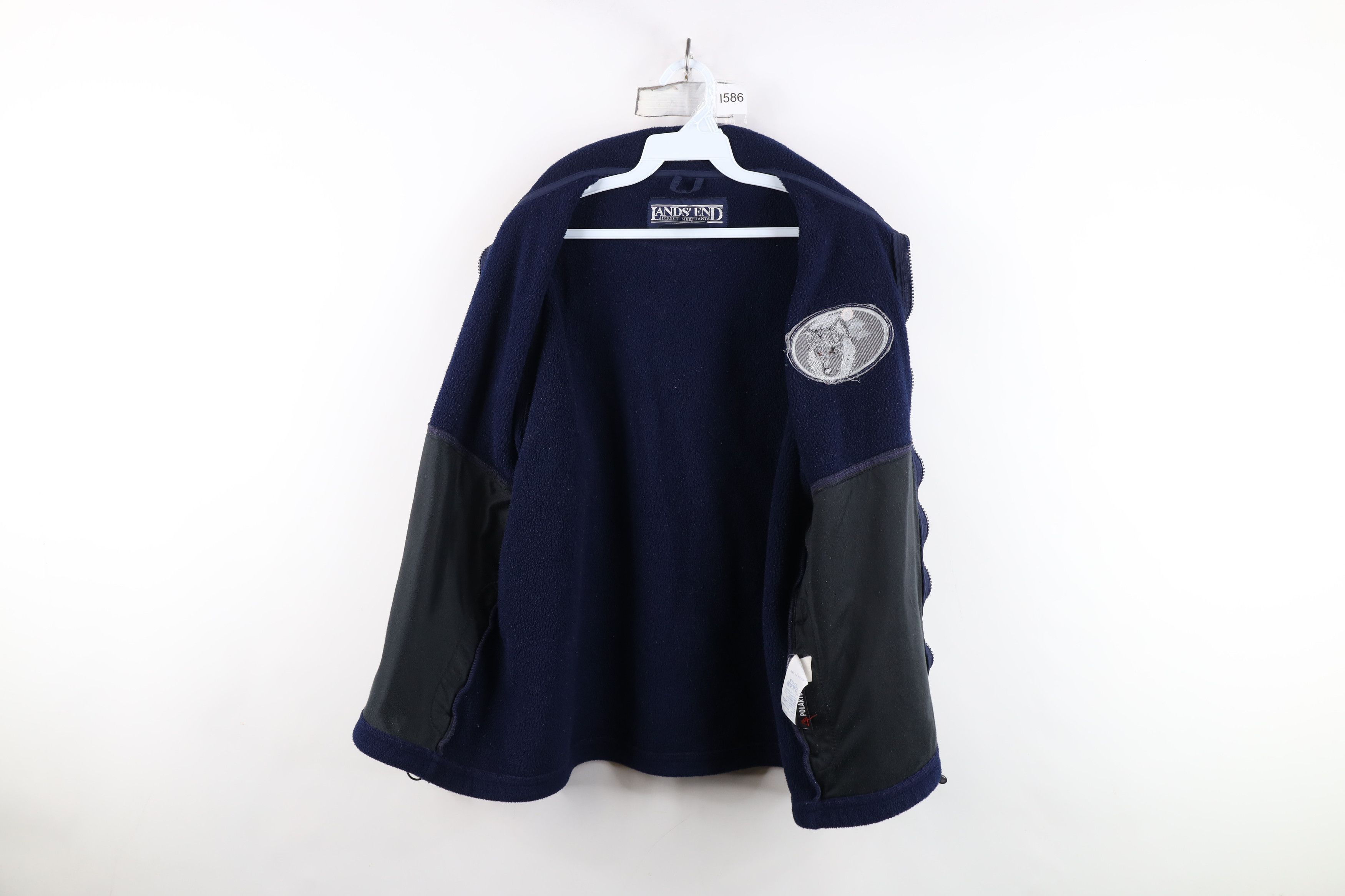 Lands' End Vintage 90s Lands End Wolf Fleece Full Zip Jacket USA Size M / US 6-8 / IT 42-44 - 10 Thumbnail