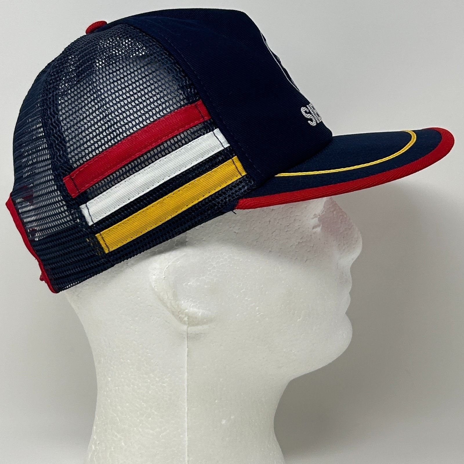 Vintage Vintage Siemens RFE 3 Stripe Trucker Hat Cap Blue 80s Size ONE SIZE - 7 Thumbnail