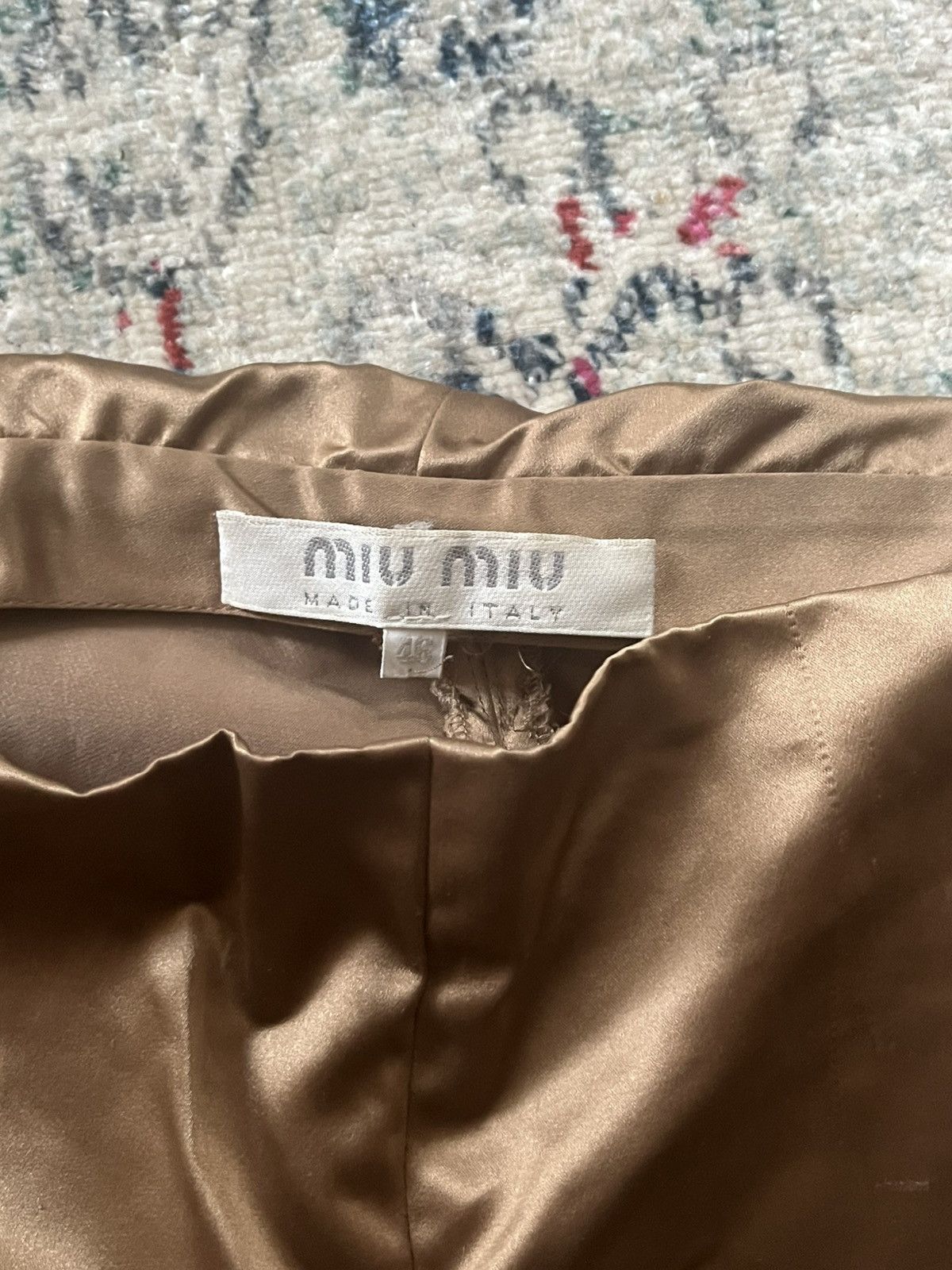 Miu Miu Runway fw 99 Miu miu fur trim silk pants Size 32" / US 10 / IT 46 - 6 Thumbnail