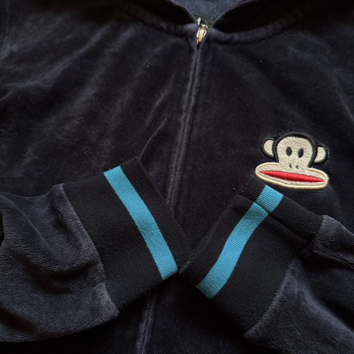 Paul Frank 📌 Vintage Paul Frank Y2K Velour Zip-Hoodie Size XL / US 12-14 / IT 48-50 - 8 Thumbnail