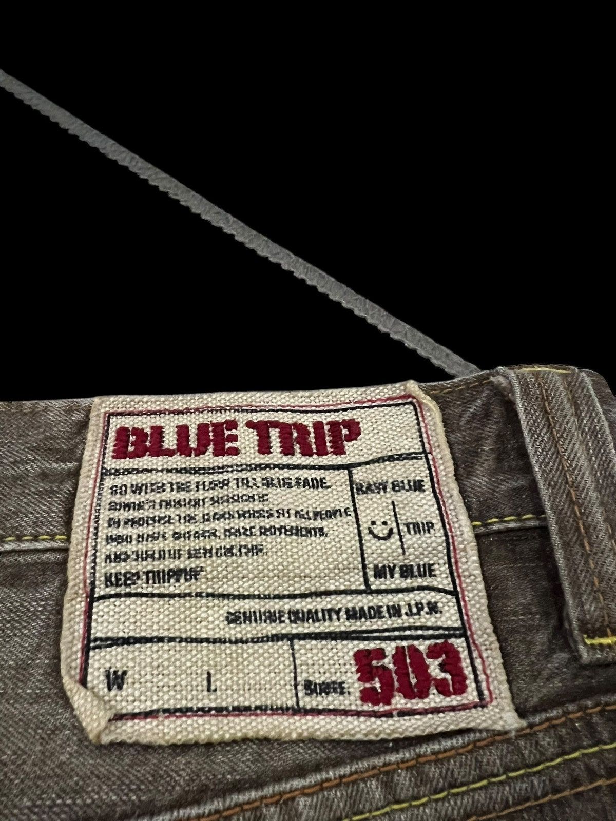 Edwin 💥FLARE💥VINTAGE EDWIN 503 BLUE TRIP FADED DENIM VERY RARE Size US 33 - 16 Thumbnail