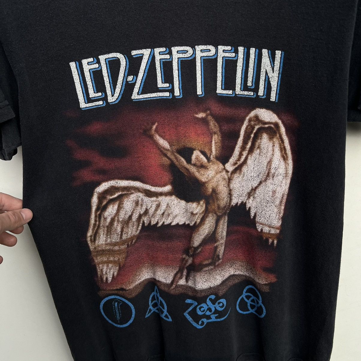 Band Tees × Vintage Vintage Y2K Led Zeppelin 'ZoSo' Size US S / EU 44-46 / 1 - 4 Thumbnail