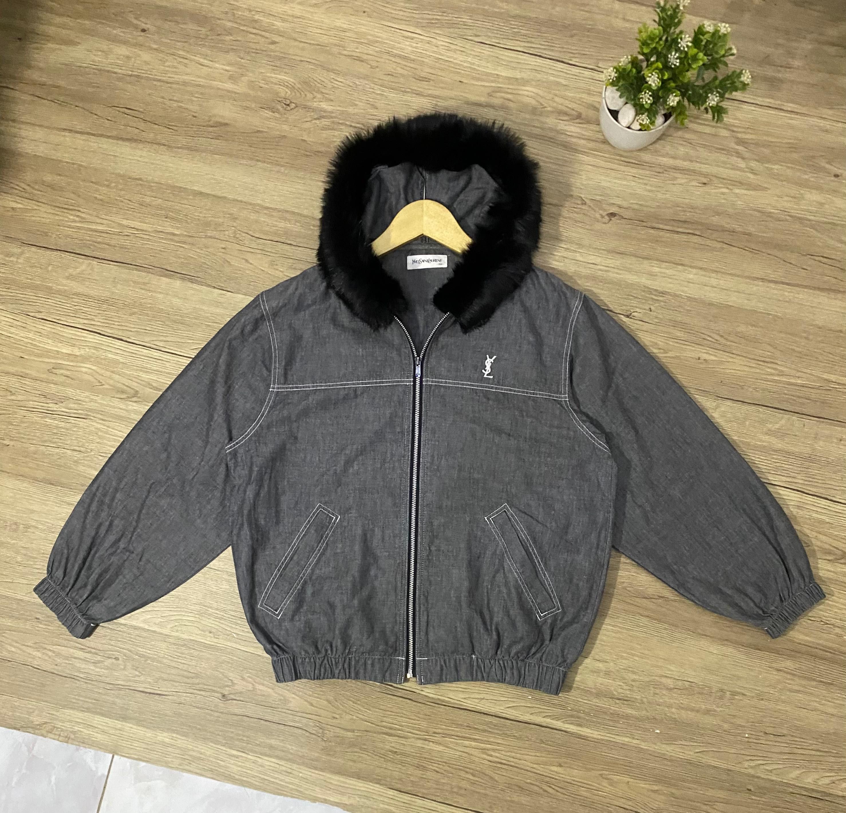 Yves Saint Laurent Yves Saint Laurent Fur Zipper Hoodie LGB Style Size US M / EU 48-50 / 2 - 3 Thumbnail