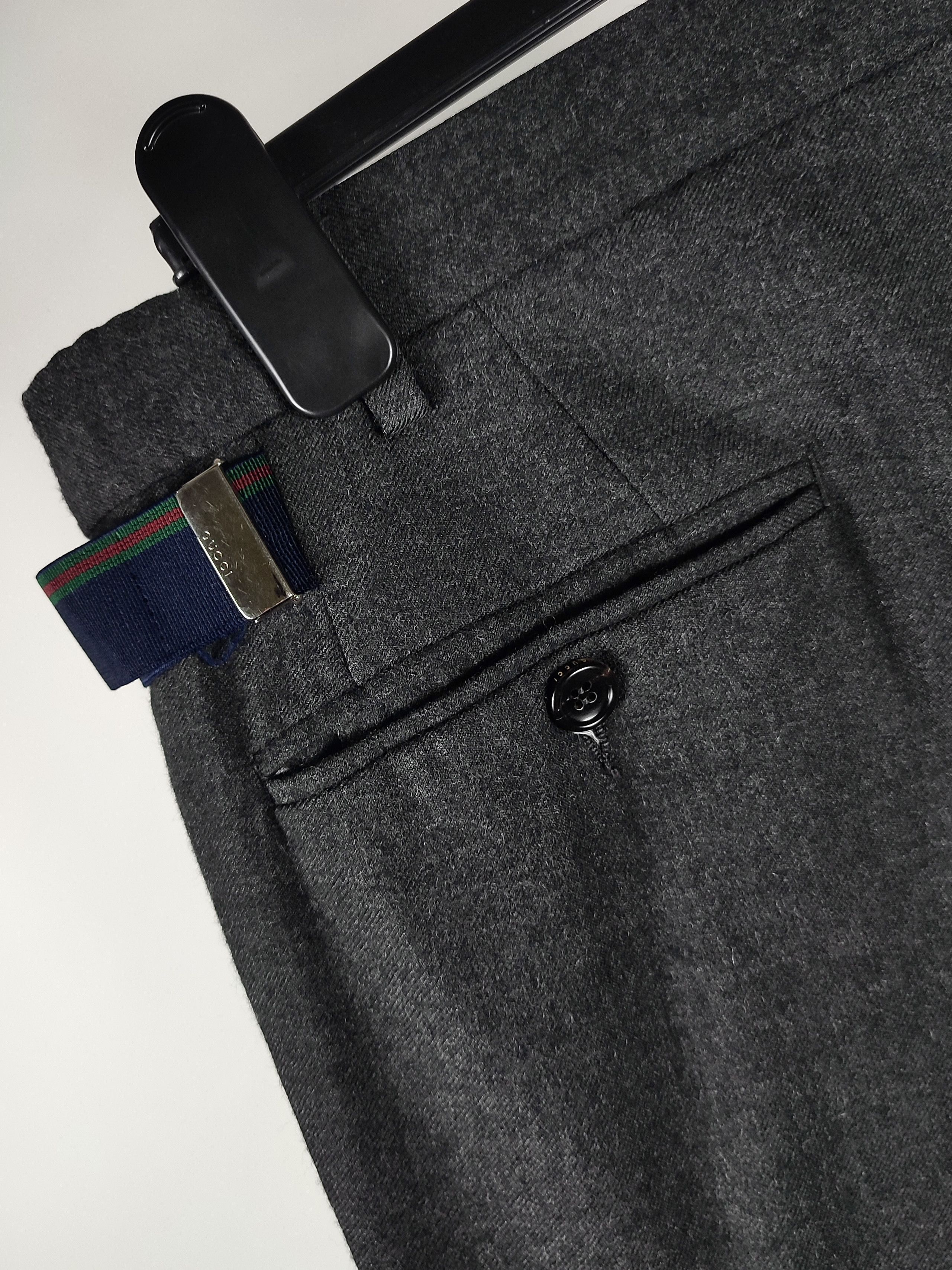 Gucci 00s Archive Gucci Tom Ford Slim Fit Wool Trousers Size 52R - 13 Thumbnail