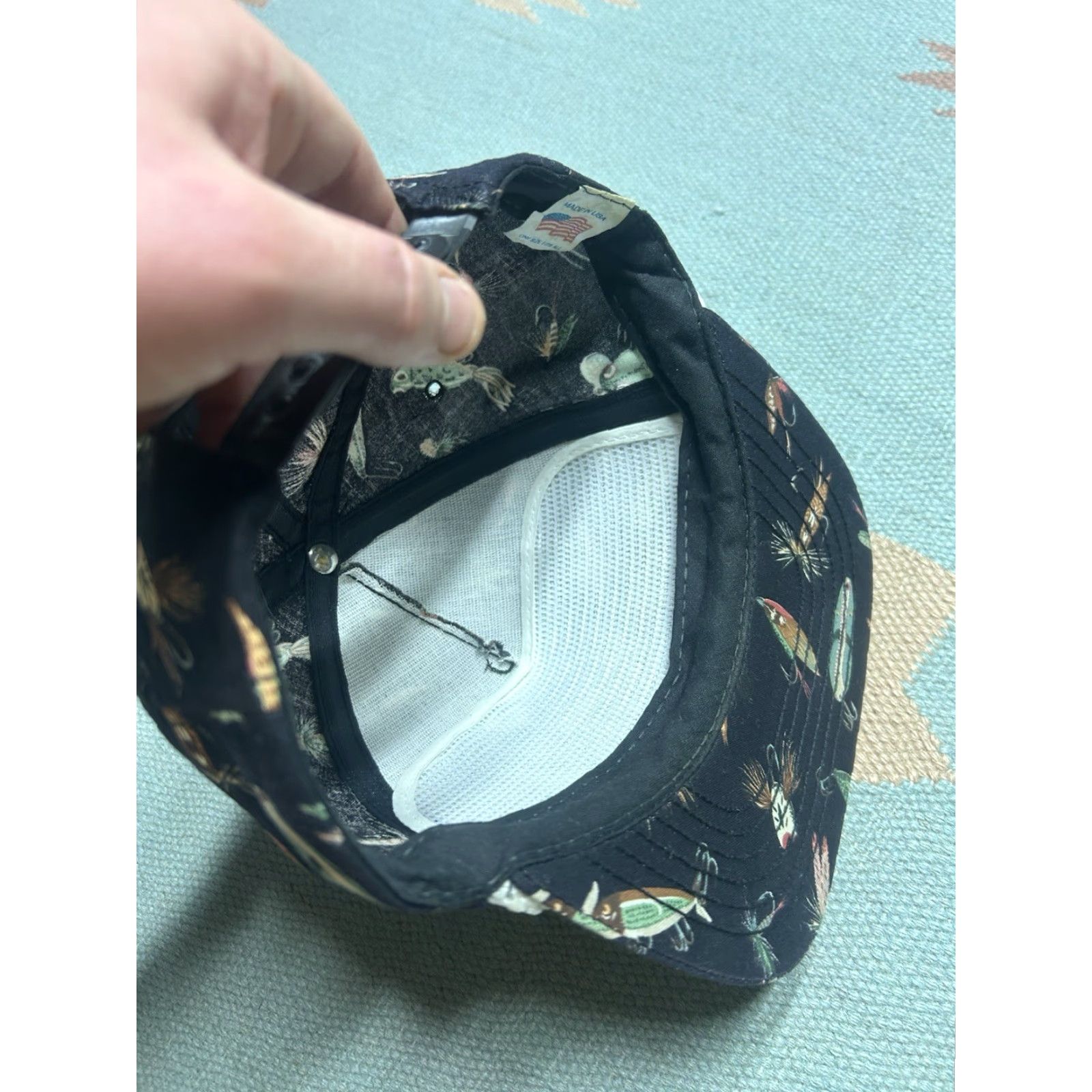 Vintage VINTAGE 90s Gander Mountain SnapBack Hat Cap Men Adjustable Black USA Fishing All Over Print Hats Size ONE SIZE - 6 Thumbnail
