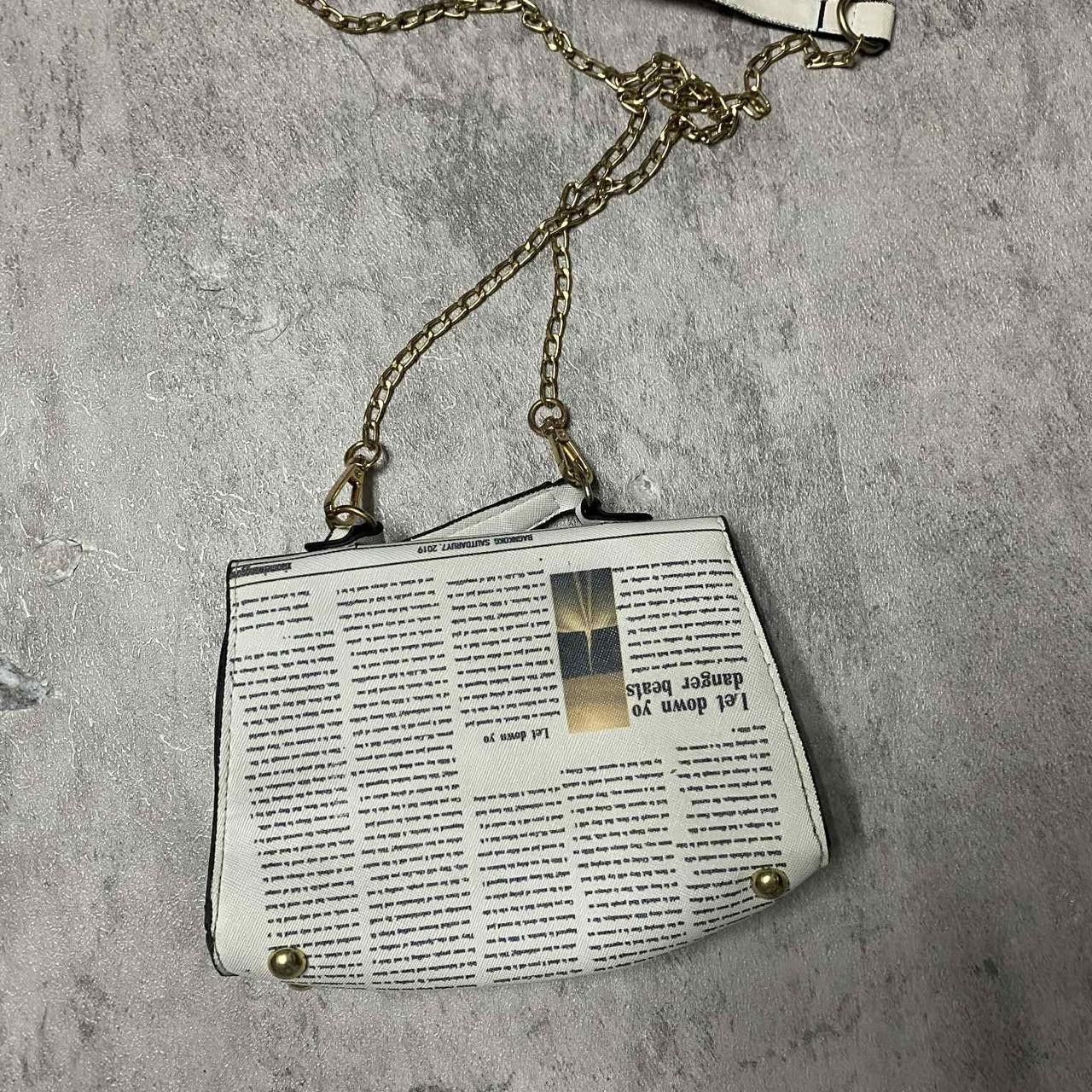 Other White newspaper print crossbody bag Size ONE SIZE - 1 Thumbnail