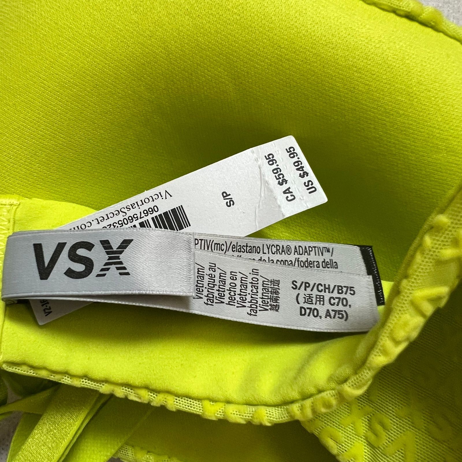 Victoria's Secret Victoria'sSecret VSX Limelight Logo Mesh Sports Bra, S Size ONE SIZE - 4 Thumbnail