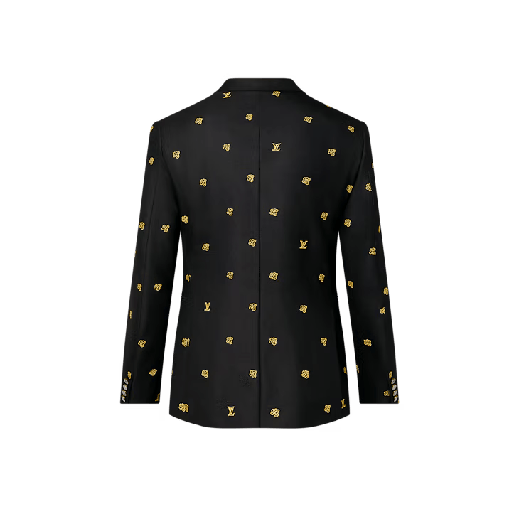 Louis Vuitton Embroidered Single-Breasted Wool Blend Evening Jacket Size 50R - 3 Thumbnail