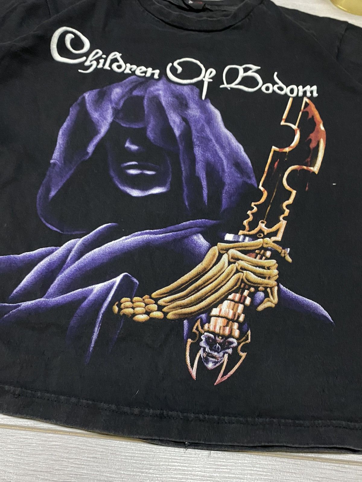 Vintage Children of Bodom vintahe death big graphic logo t-shirt Size US M / EU 48-50 / 2 - 3 Thumbnail