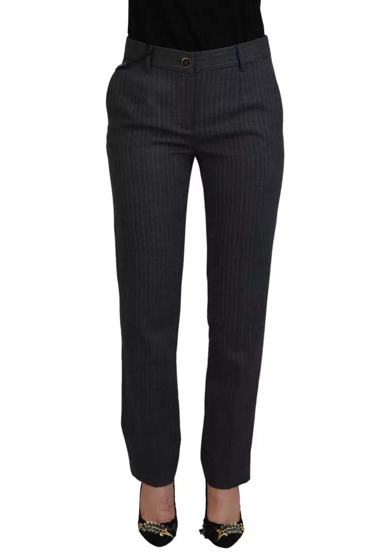 o1y0925 Pinstriped Casual Pant in Lead
