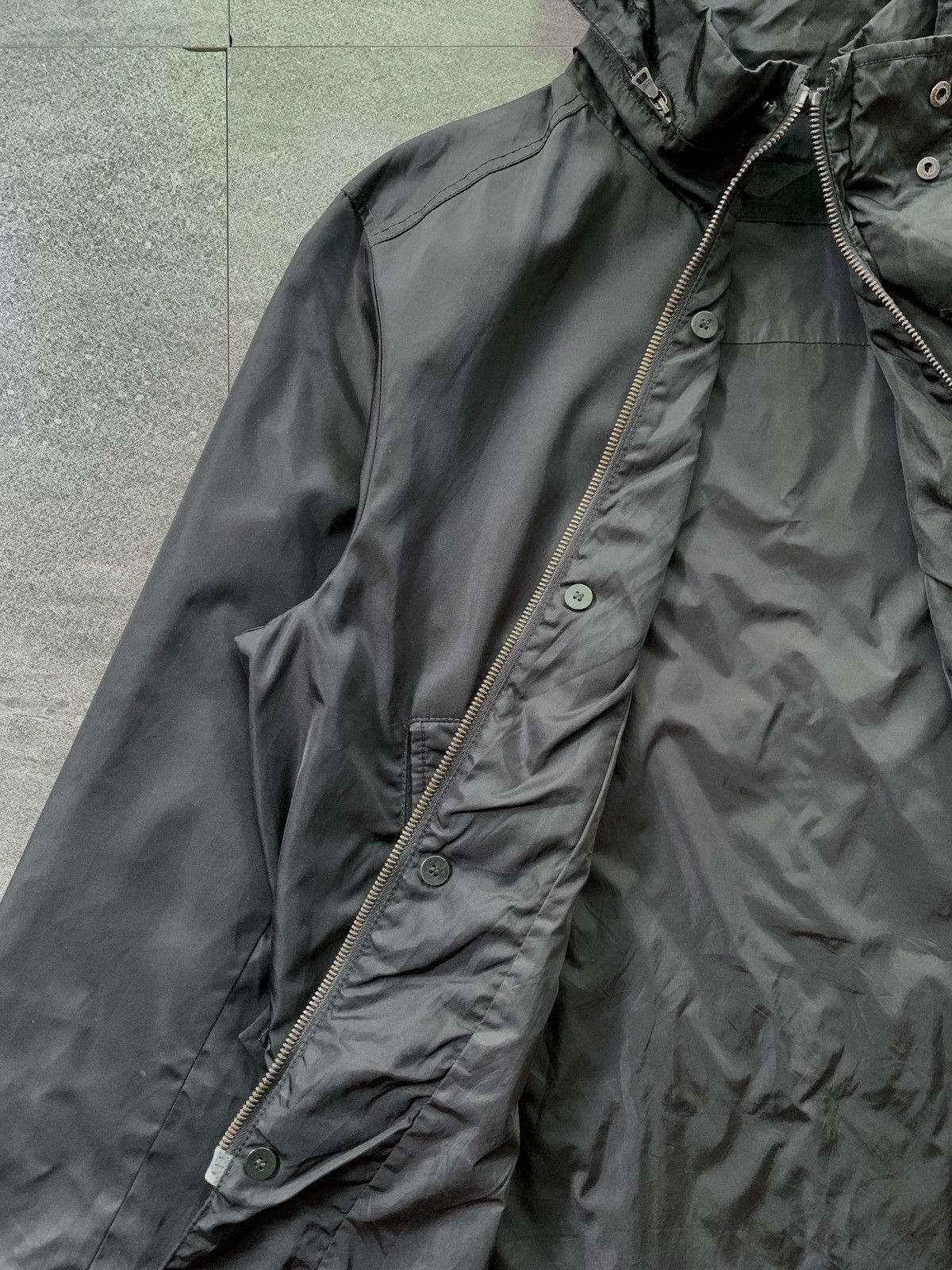 Prada FREE TAX! 2000s Convertible Nylon Long Coat Jacket Size US L / EU 52-54 / 3 - 8 Thumbnail